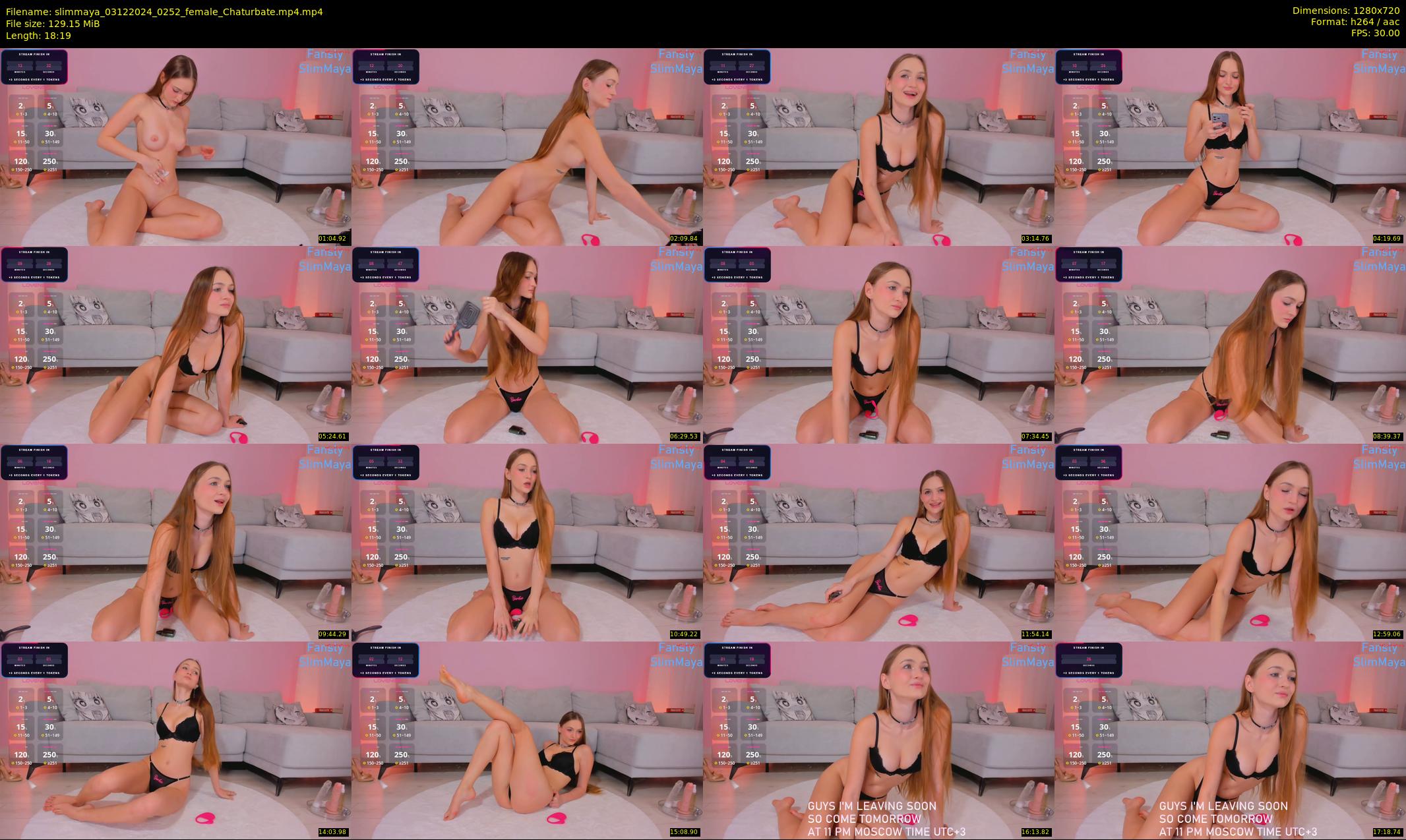 slimmaya — 19 minute Chaturbate female cam show recording, 720p, Dec 3, 2024