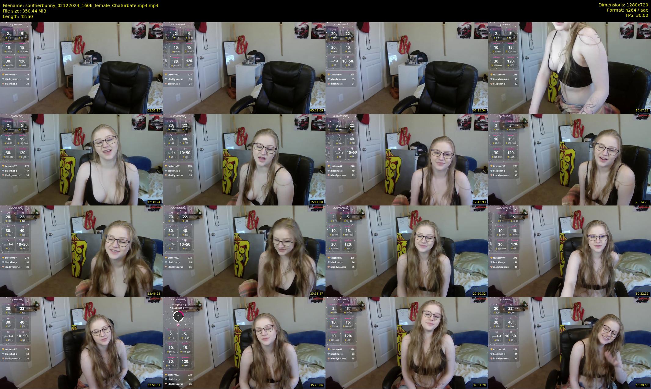 southerbunny — 43 minute Chaturbate female cam show recording, 720p, Dec 2, 2024