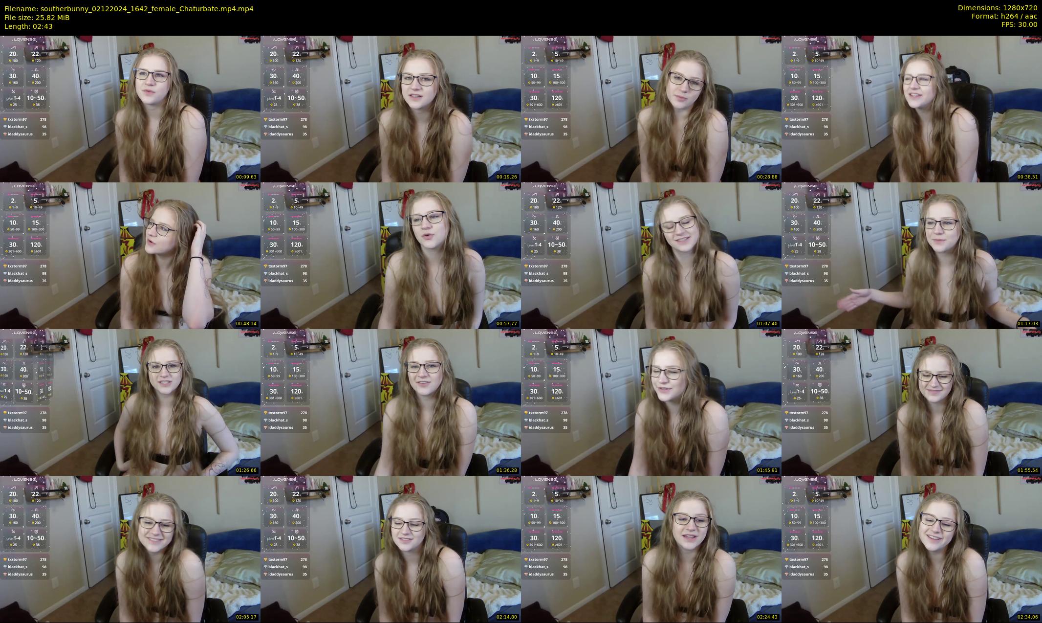 southerbunny — 3 minute Chaturbate female cam show recording, 720p, Dec 2, 2024