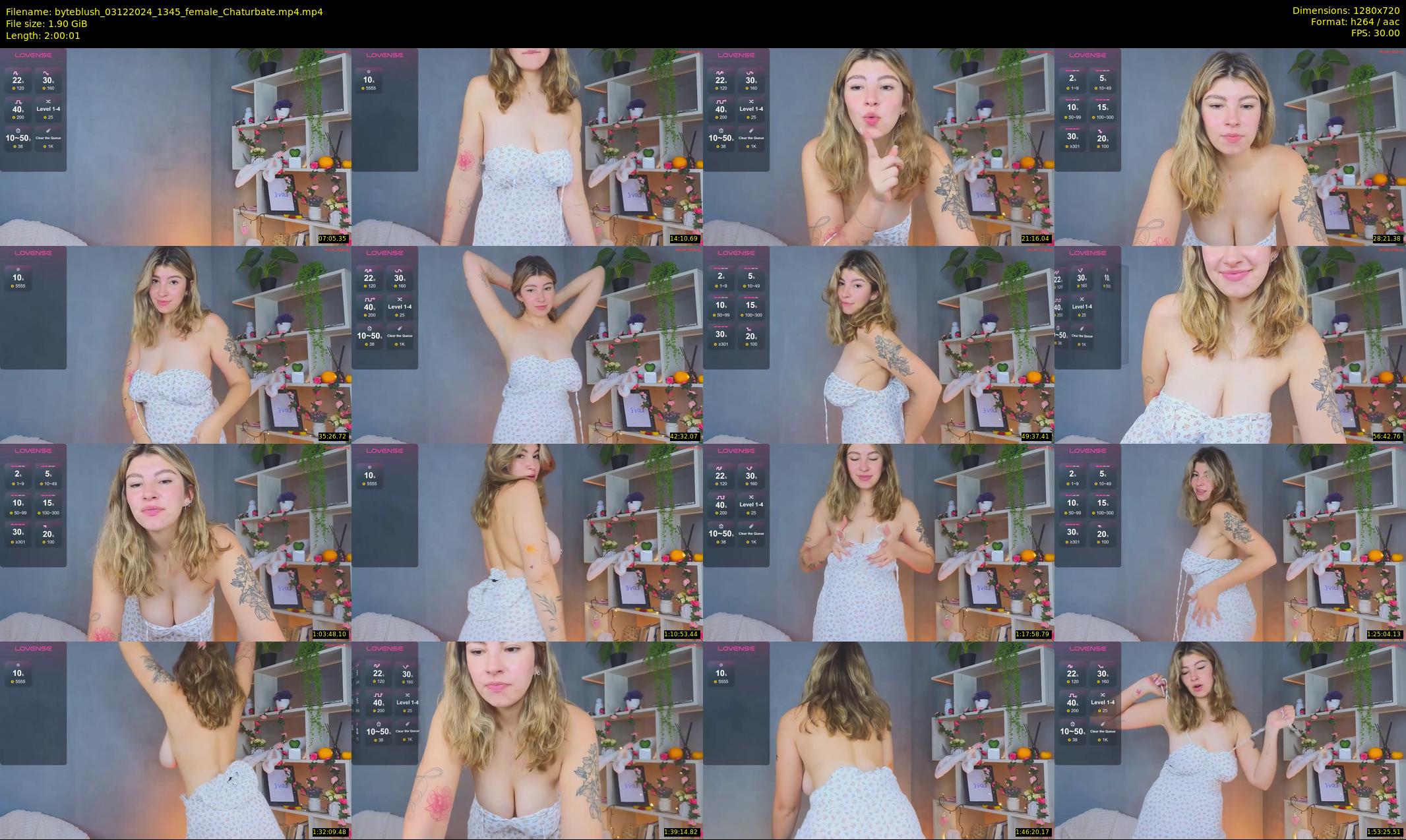 byteblush — 121 minute Chaturbate female cam show recording, 720p, Dec 3, 2024