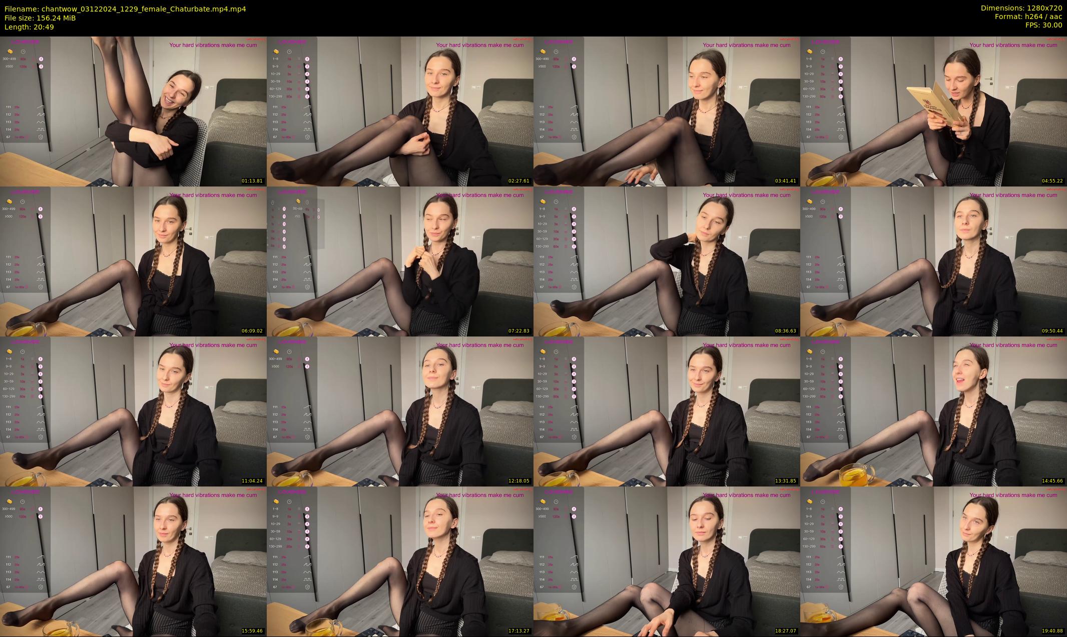 chantwow — 21 minute Chaturbate female cam show recording, 720p, Dec 3, 2024