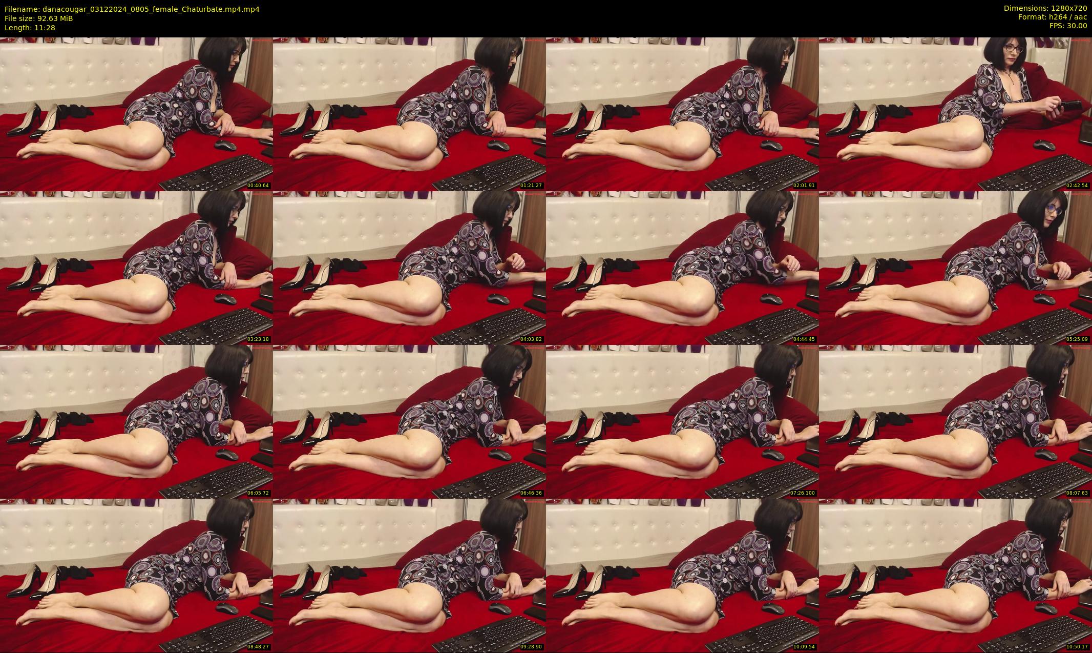 danacougar — 12 minute Chaturbate female cam show recording, 720p, Dec 3, 2024