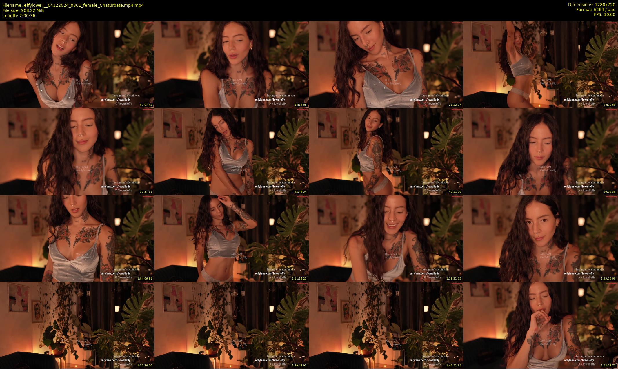 effylowell_ — 121 minute Chaturbate female cam show recording, 720p, Dec 4, 2024