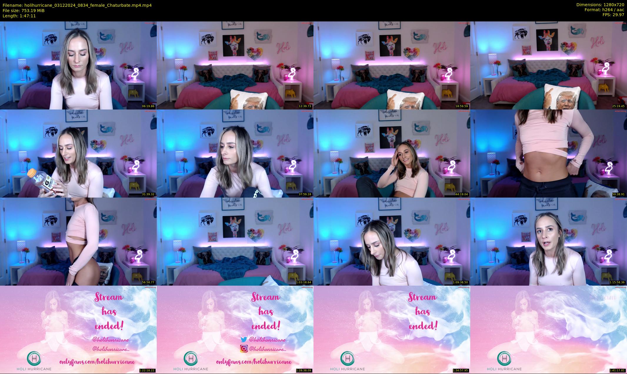 holihurricane — 108 minute Chaturbate female cam show recording, 720p, Dec 3, 2024