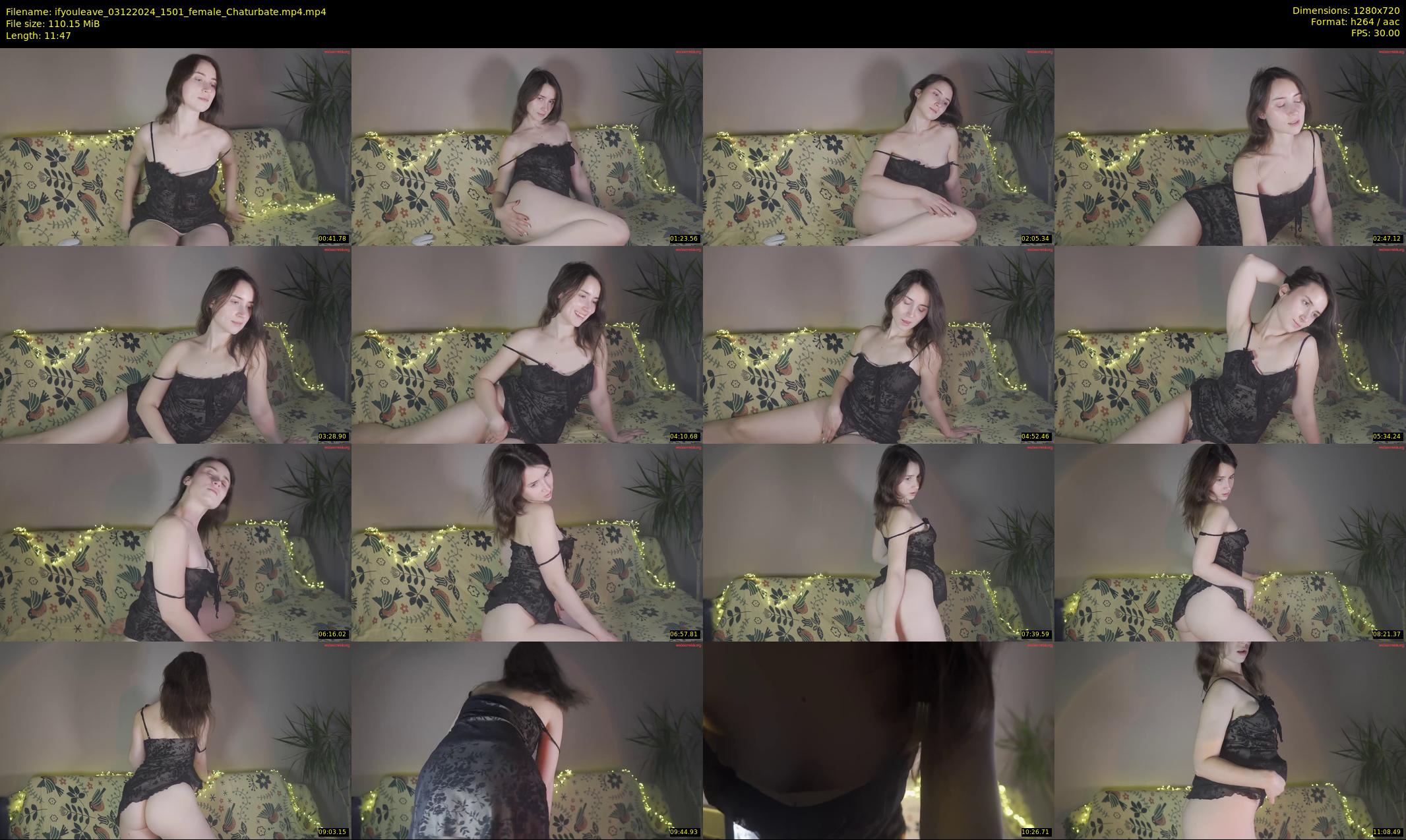 ifyouleave — 12 minute Chaturbate female cam show recording, 720p, Dec 3, 2024