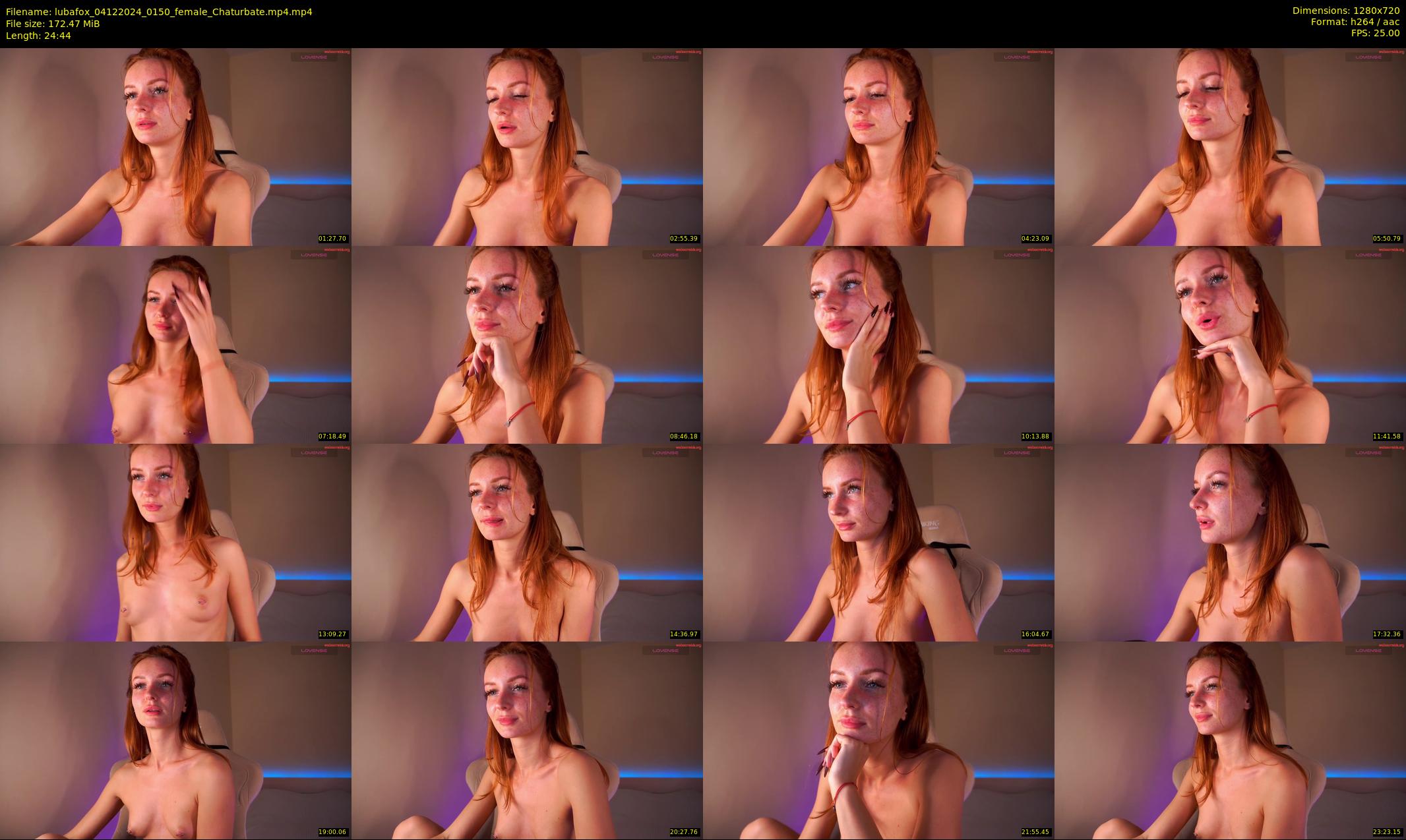 lubafox — 25 minute Chaturbate female cam show recording, 720p, Dec 4, 2024