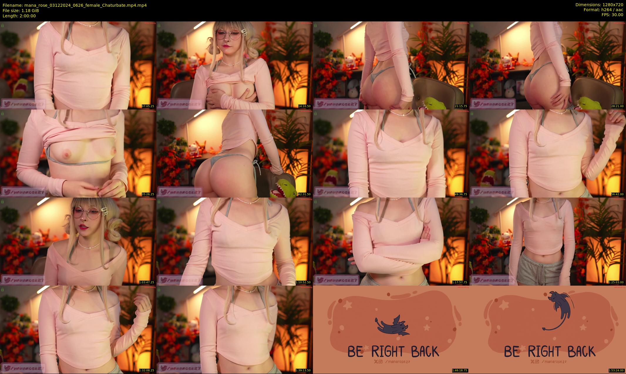mana_rose — 120 minute Chaturbate female cam show recording, 720p, Dec 3, 2024