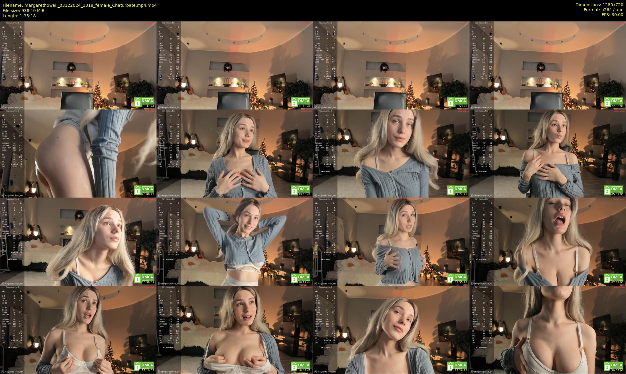 margarethowell — 96 minute Chaturbate female cam show recording, 720p, Dec 3, 2024