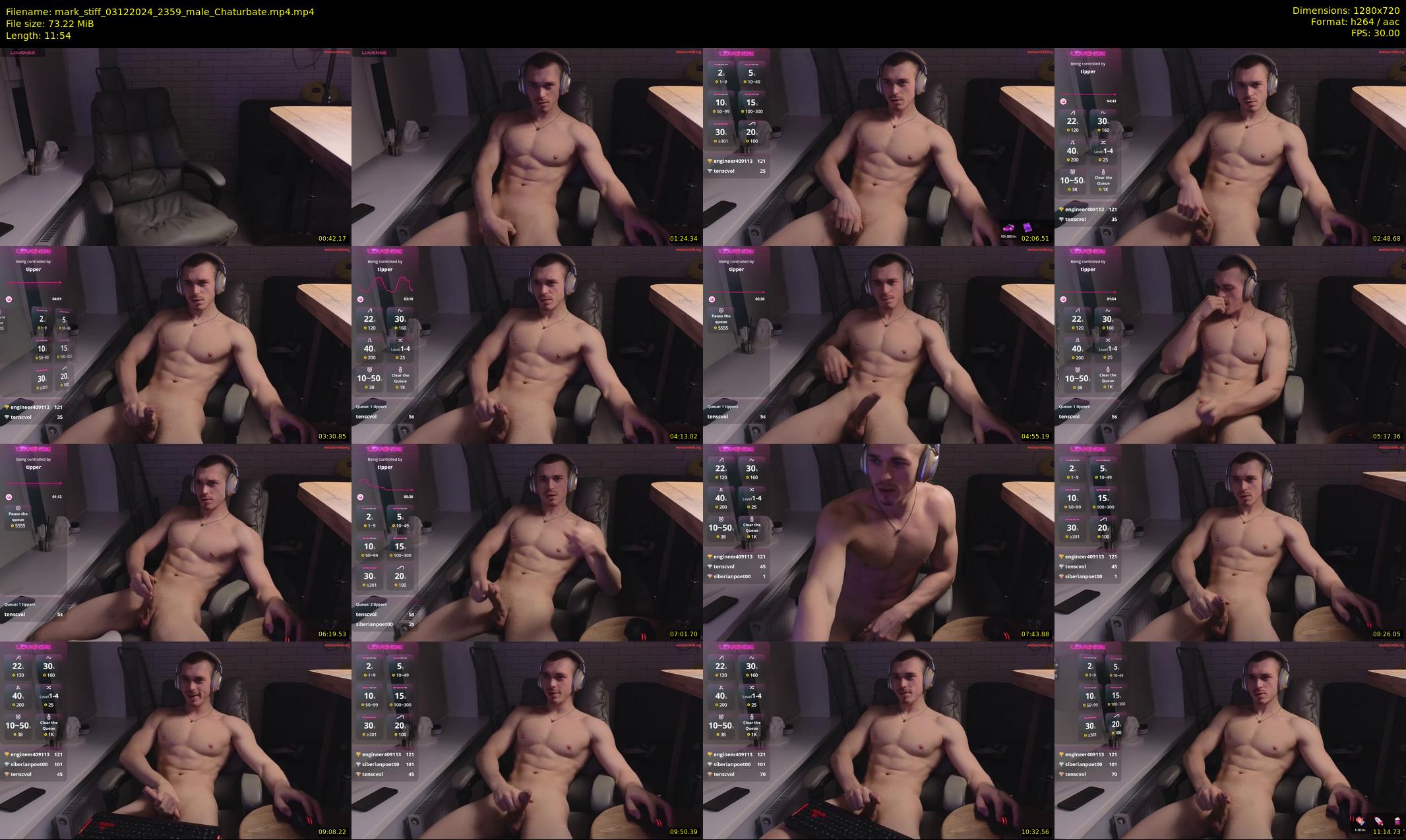mark_stiff — 12 minute Chaturbate male cam show recording, 720p, Dec 3, 2024