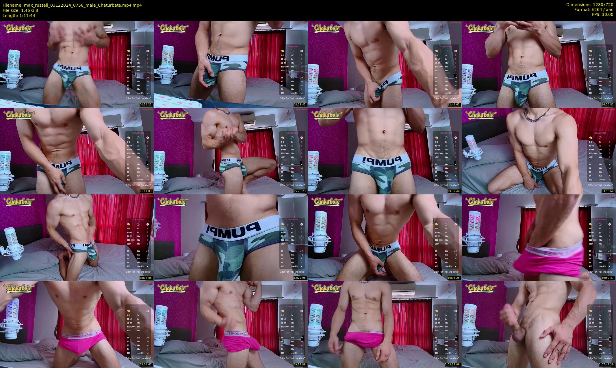 max_russell — 72 minute Chaturbate male cam show recording, 720p, Dec 3, 2024