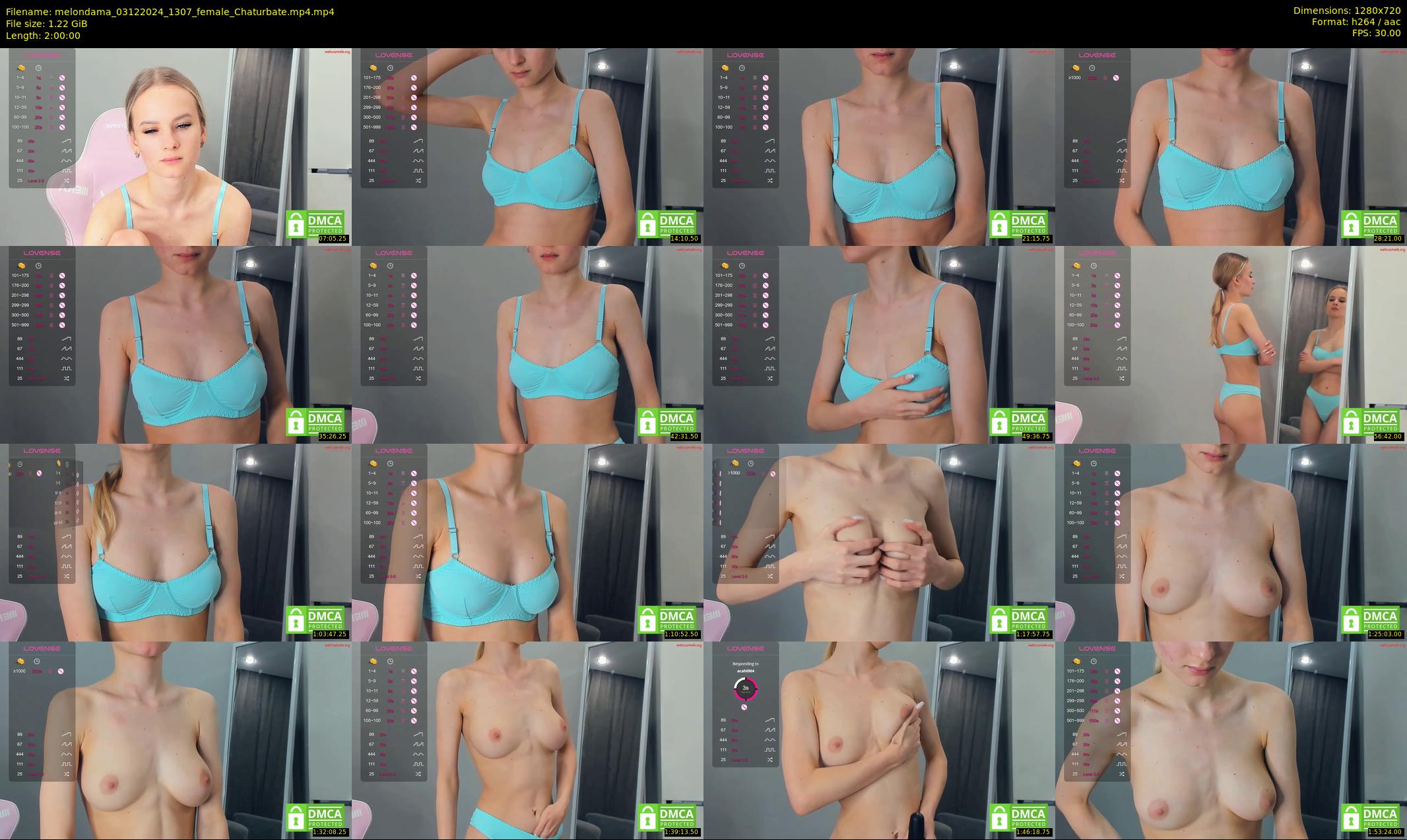 melondama — 120 minute Chaturbate female cam show recording, 720p, Dec 3, 2024
