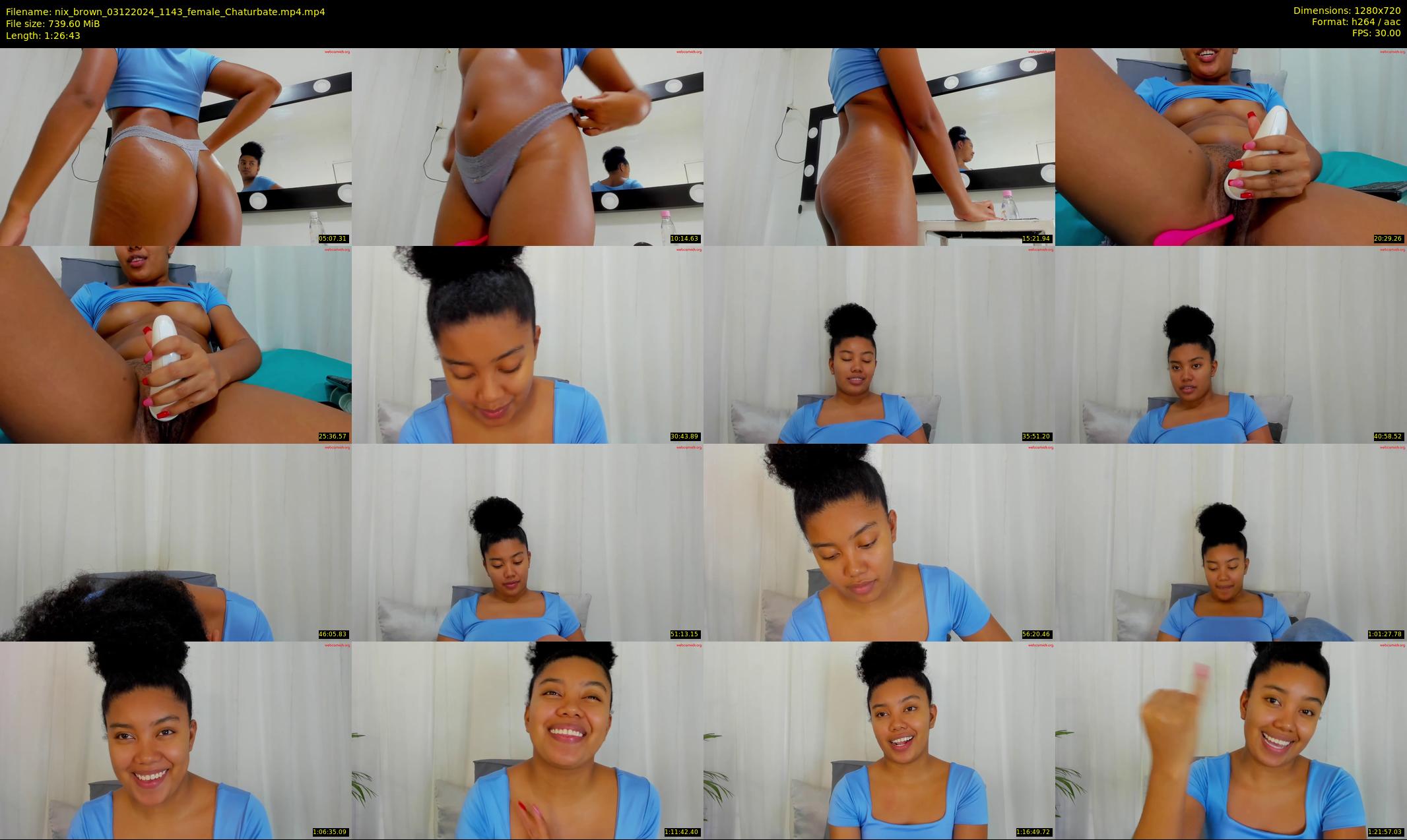 nix_brown — 87 minute Chaturbate female cam show recording, 720p, Dec 3, 2024