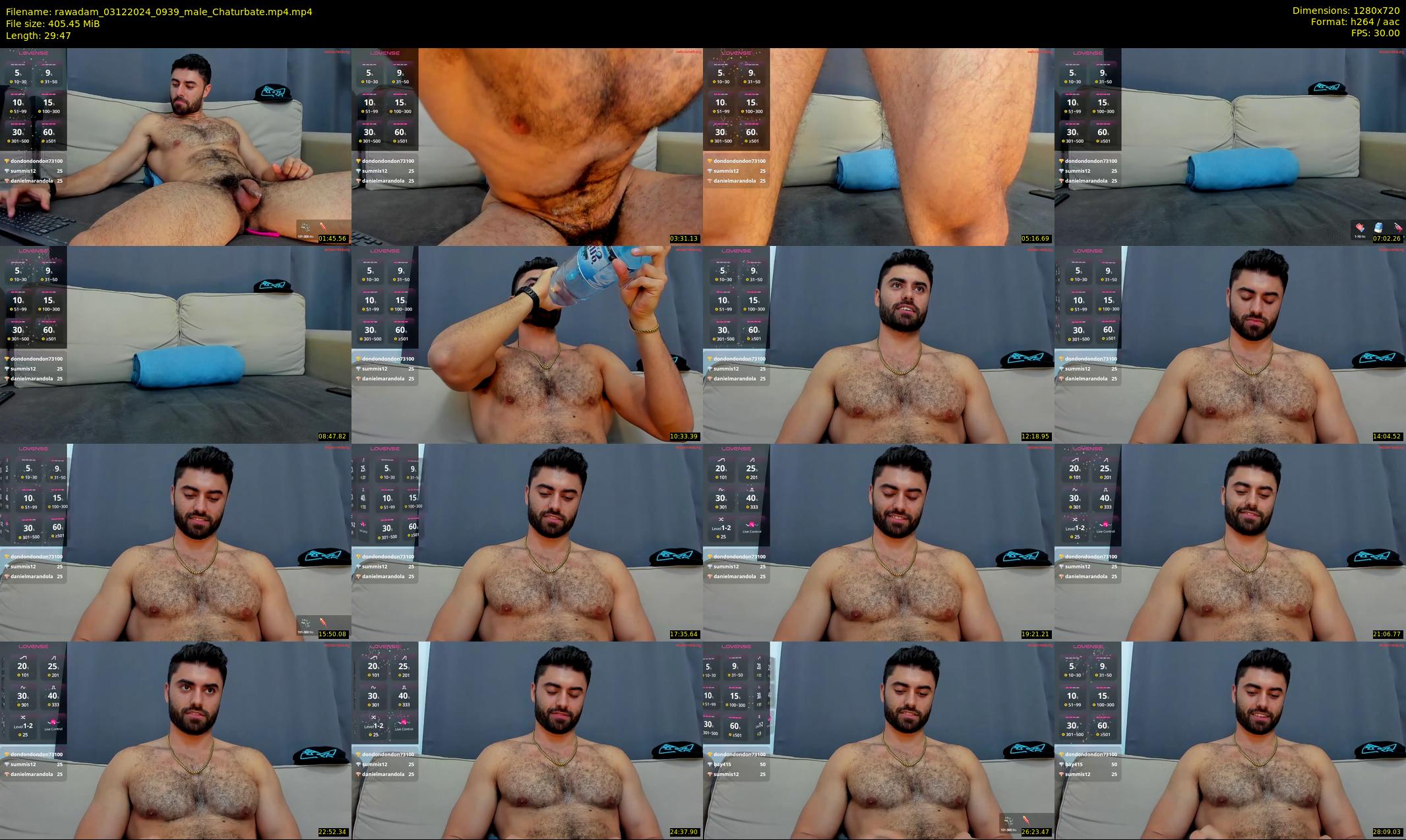 rawadam — 30 minute Chaturbate male cam show recording, 720p, Dec 3, 2024