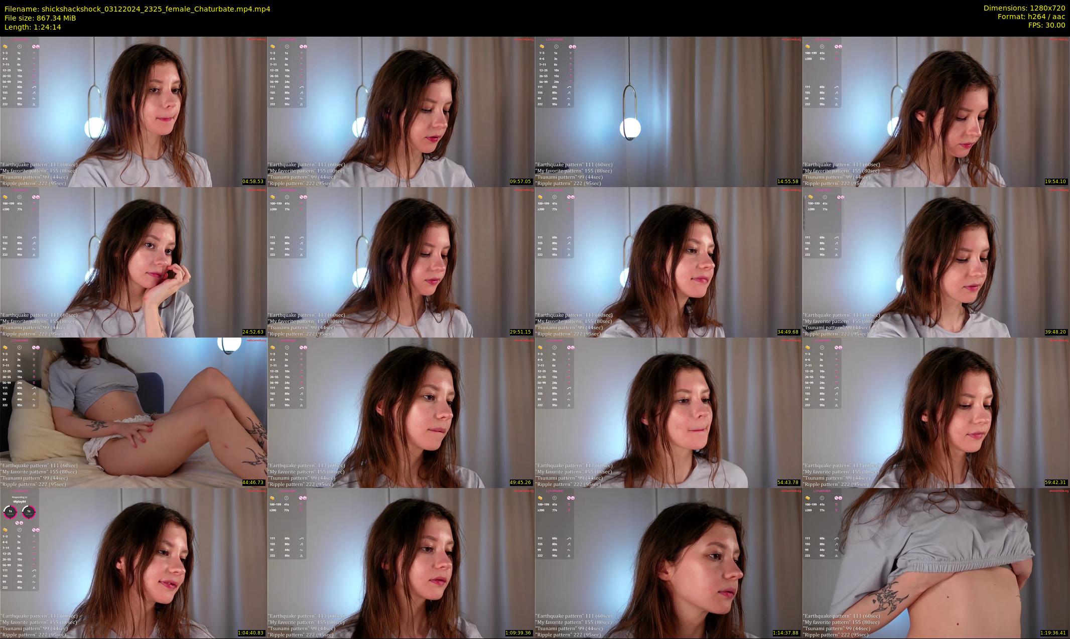 shickshackshock — 85 minute Chaturbate female cam show recording, 720p, Dec 3, 2024