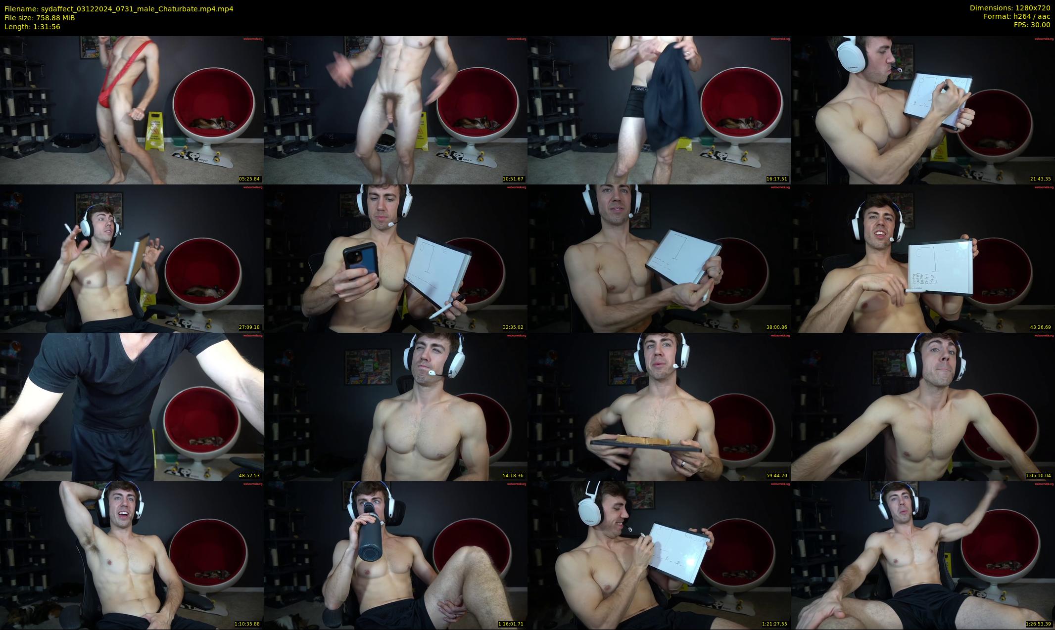 sydaffect — 92 minute Chaturbate male cam show recording, 720p, Dec 3, 2024