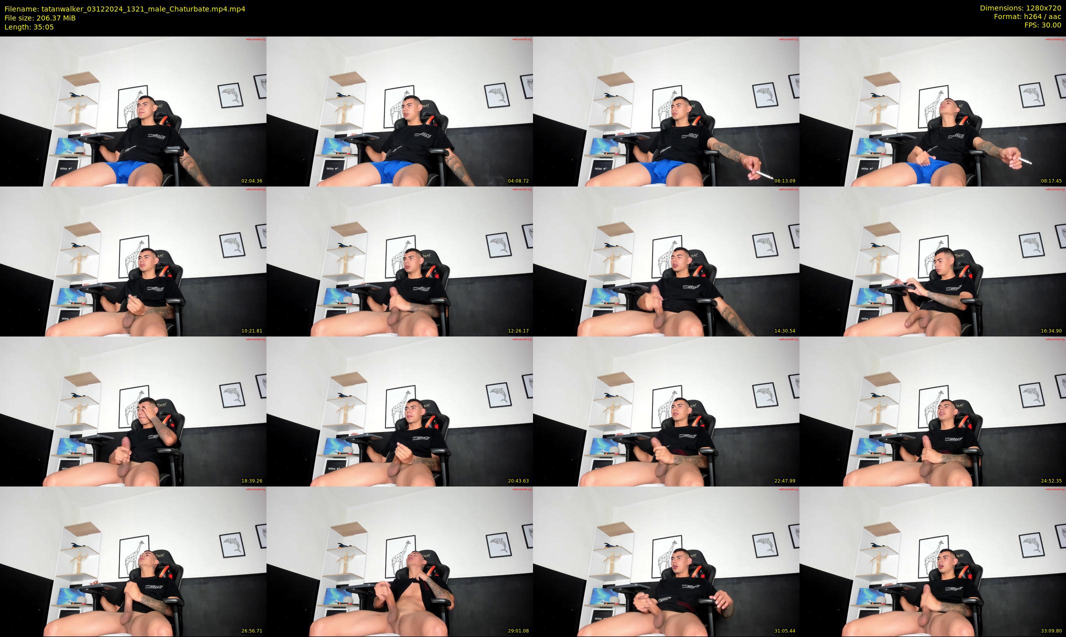 tatanwalker — 36 minute Chaturbate male cam show recording, 720p, Dec 3, 2024