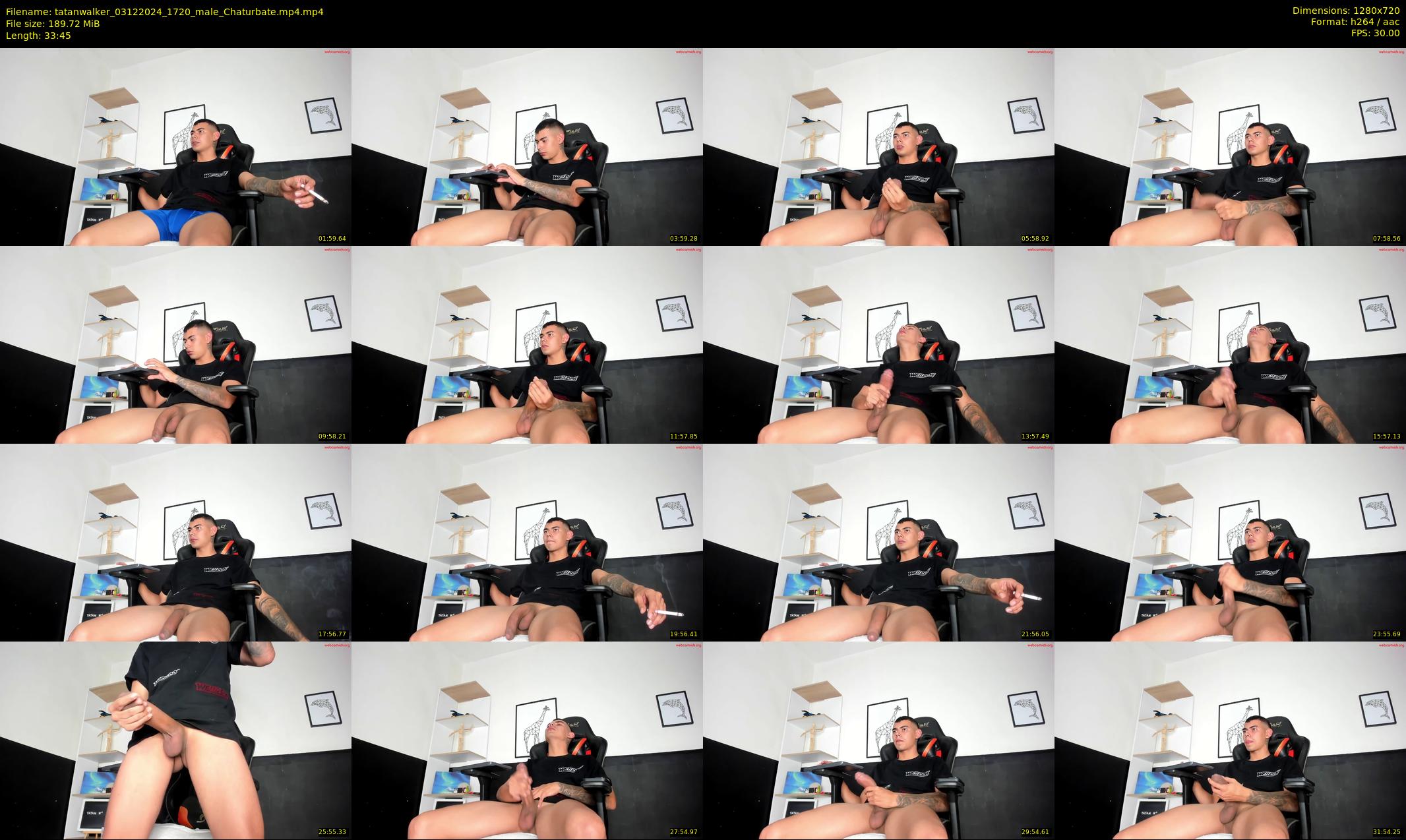 tatanwalker — 34 minute Chaturbate male cam show recording, 720p, Dec 3, 2024