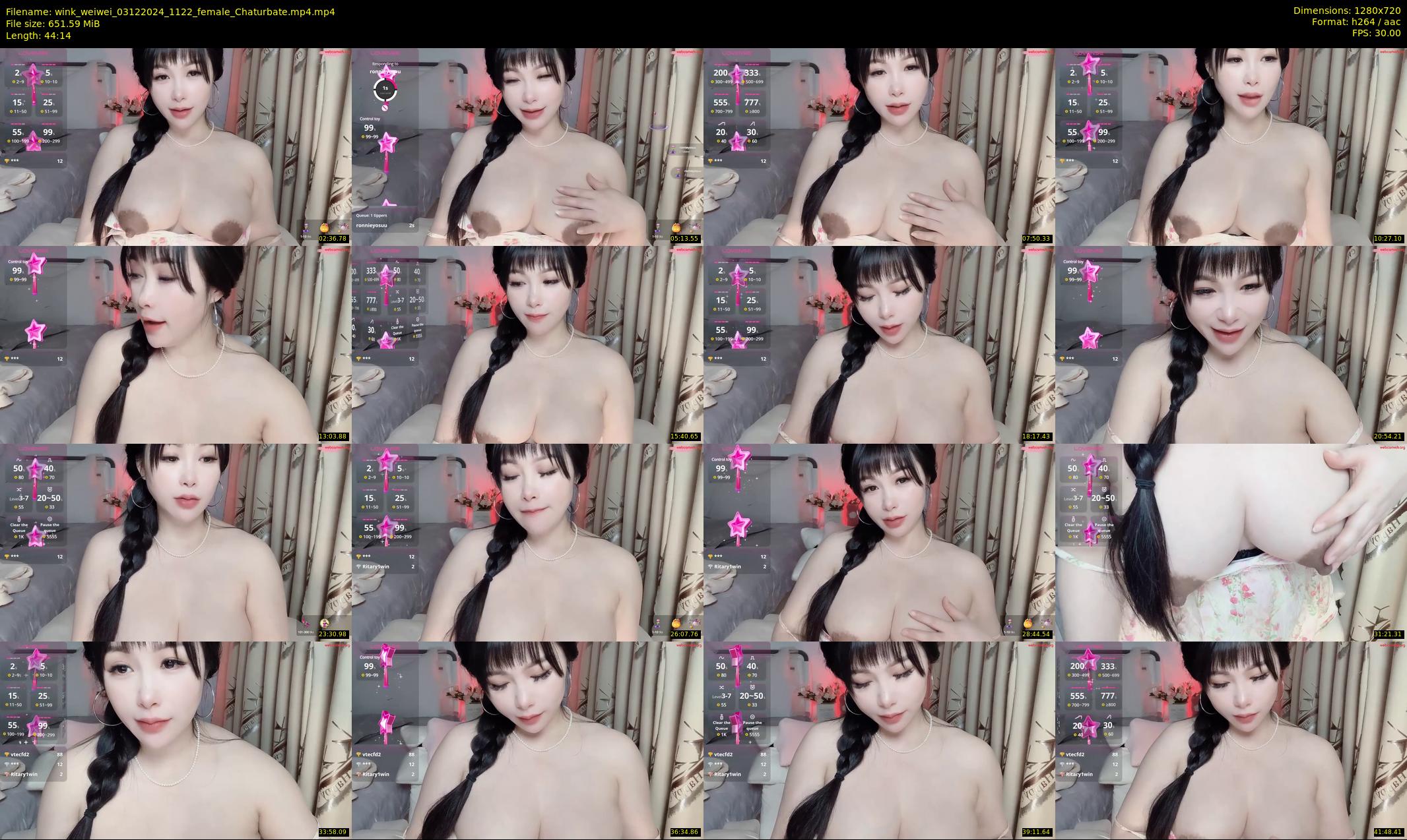 wink_weiwei — 45 minute Chaturbate female cam show recording, 720p, Dec 3, 2024