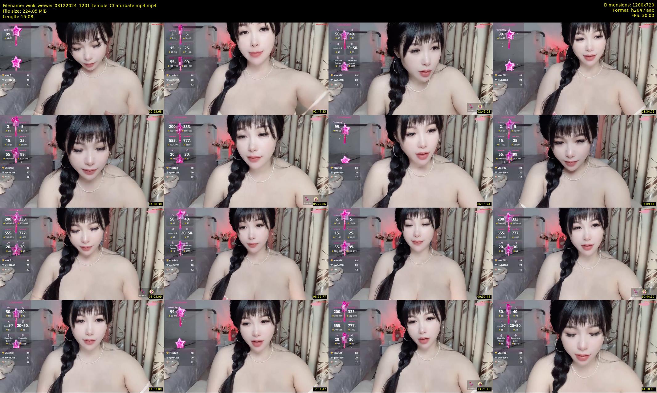 wink_weiwei — 16 minute Chaturbate female cam show recording, 720p, Dec 3, 2024