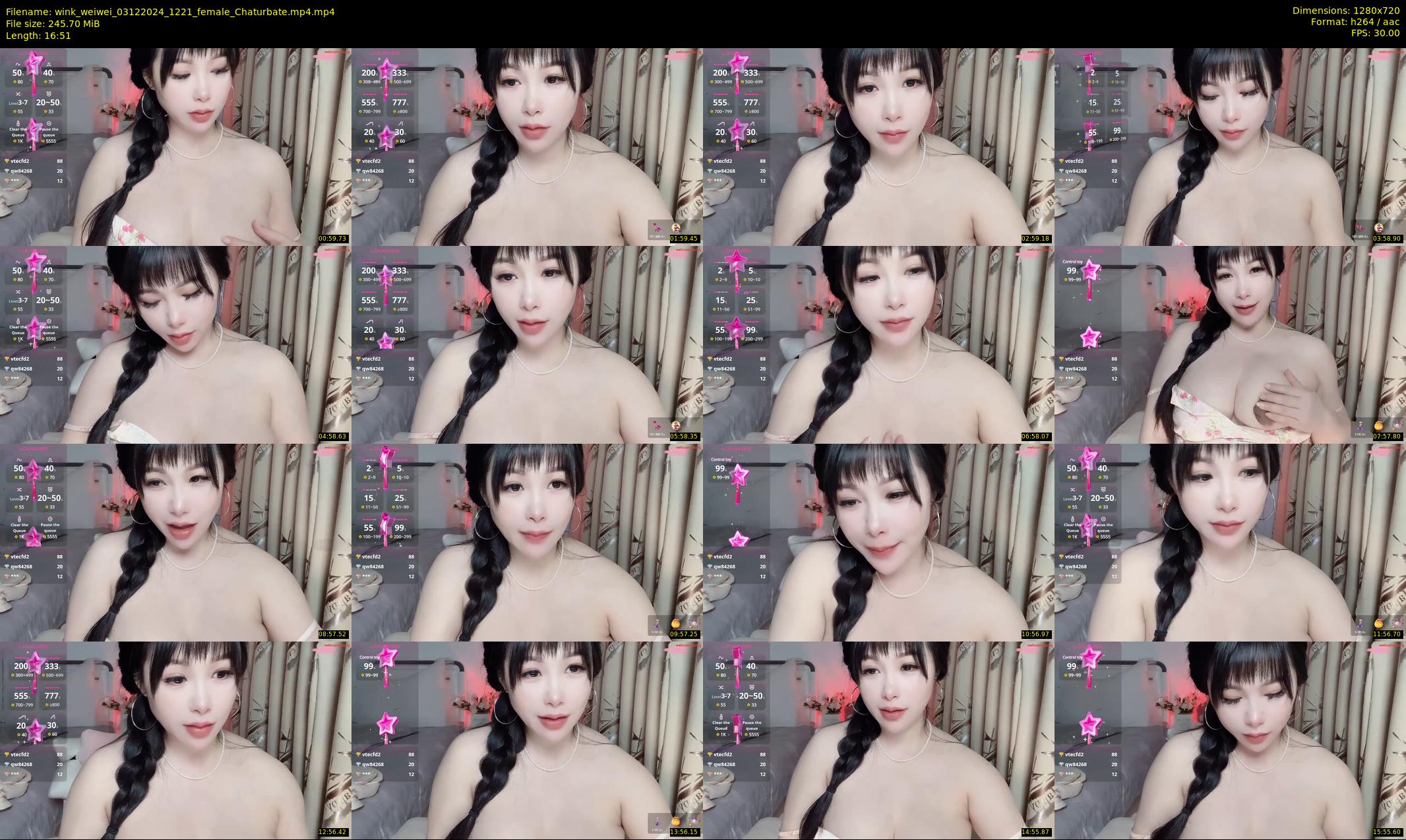 wink_weiwei — 17 minute Chaturbate female cam show recording, 720p, Dec 3, 2024