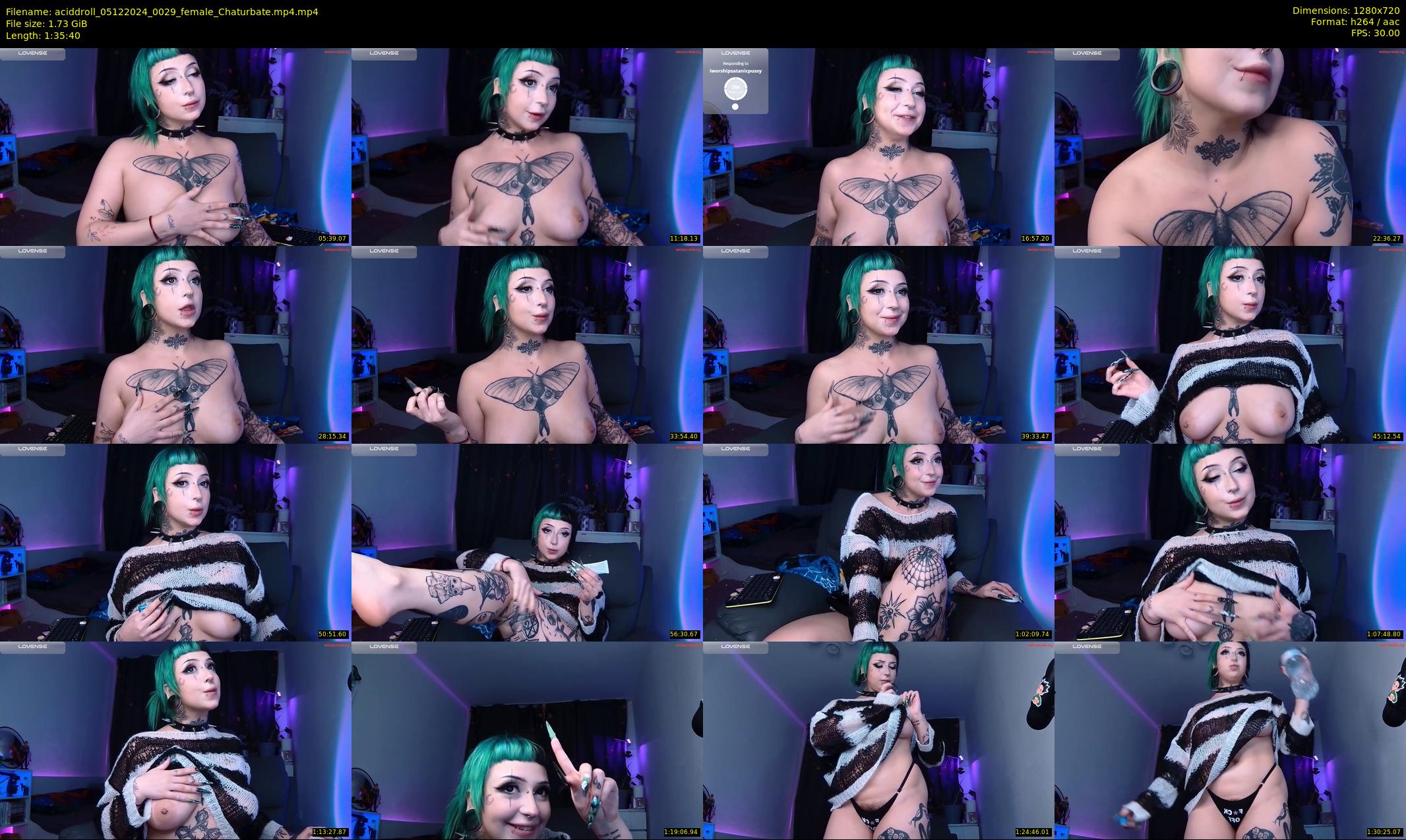 aciddroll — 96 minute Chaturbate female cam show recording, 720p, Dec 5, 2024