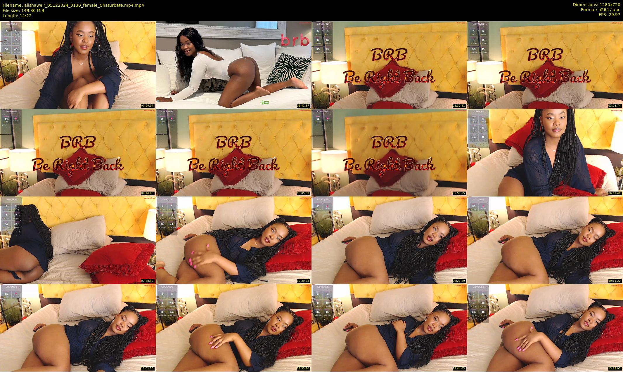 alishaweir — 15 minute Chaturbate female cam show recording, 720p, Dec 5, 2024