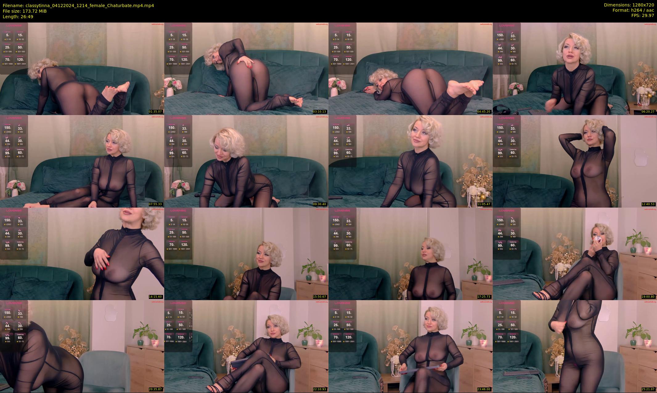 classytinna — 27 minute Chaturbate female cam show recording, 720p, Dec 4, 2024