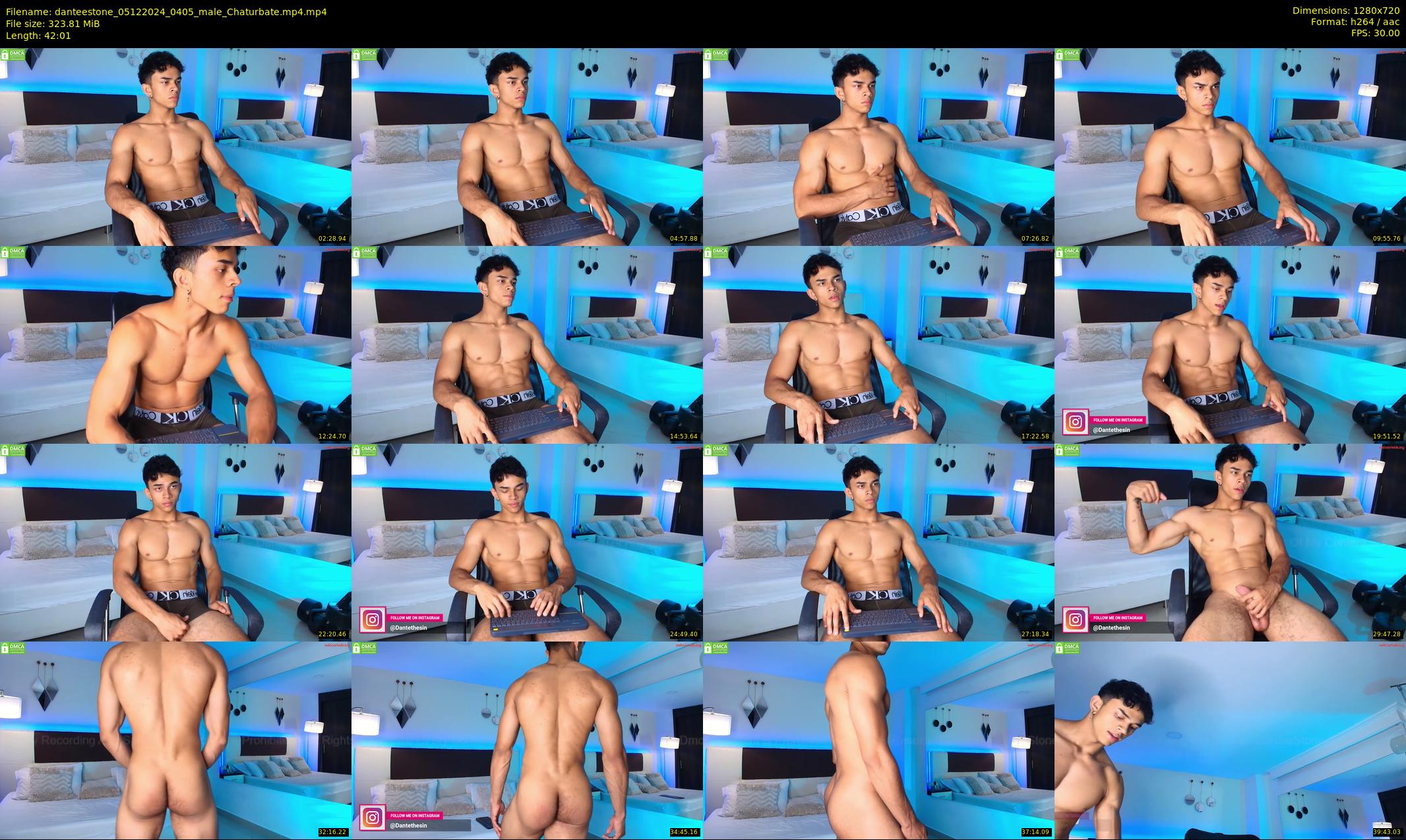 danteestone — 43 minute Chaturbate male cam show recording, 720p, Dec 5, 2024