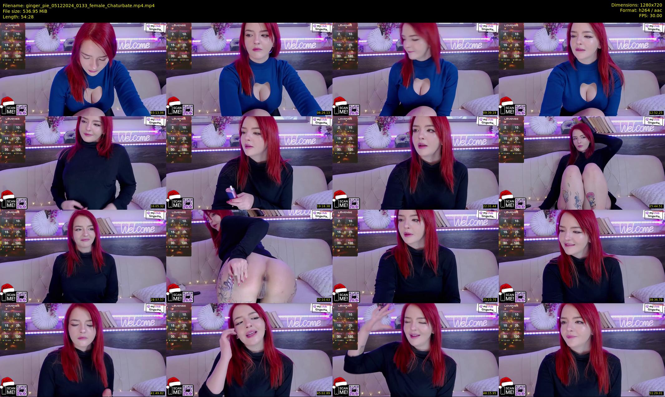 ginger_pie — 55 minute Chaturbate female cam show recording, 720p, Dec 5, 2024