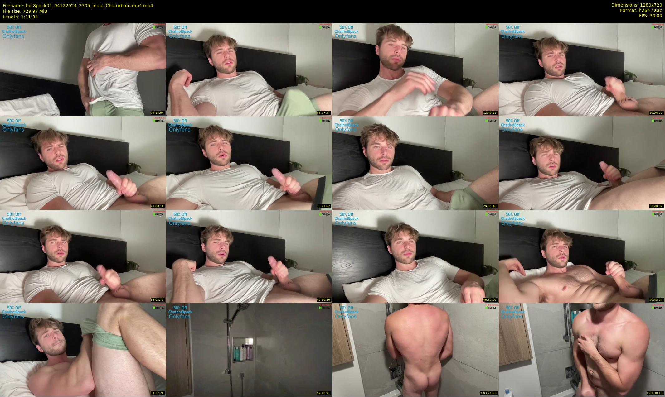 hot8pack01 — 72 minute Chaturbate male cam show recording, 720p, Dec 4, 2024