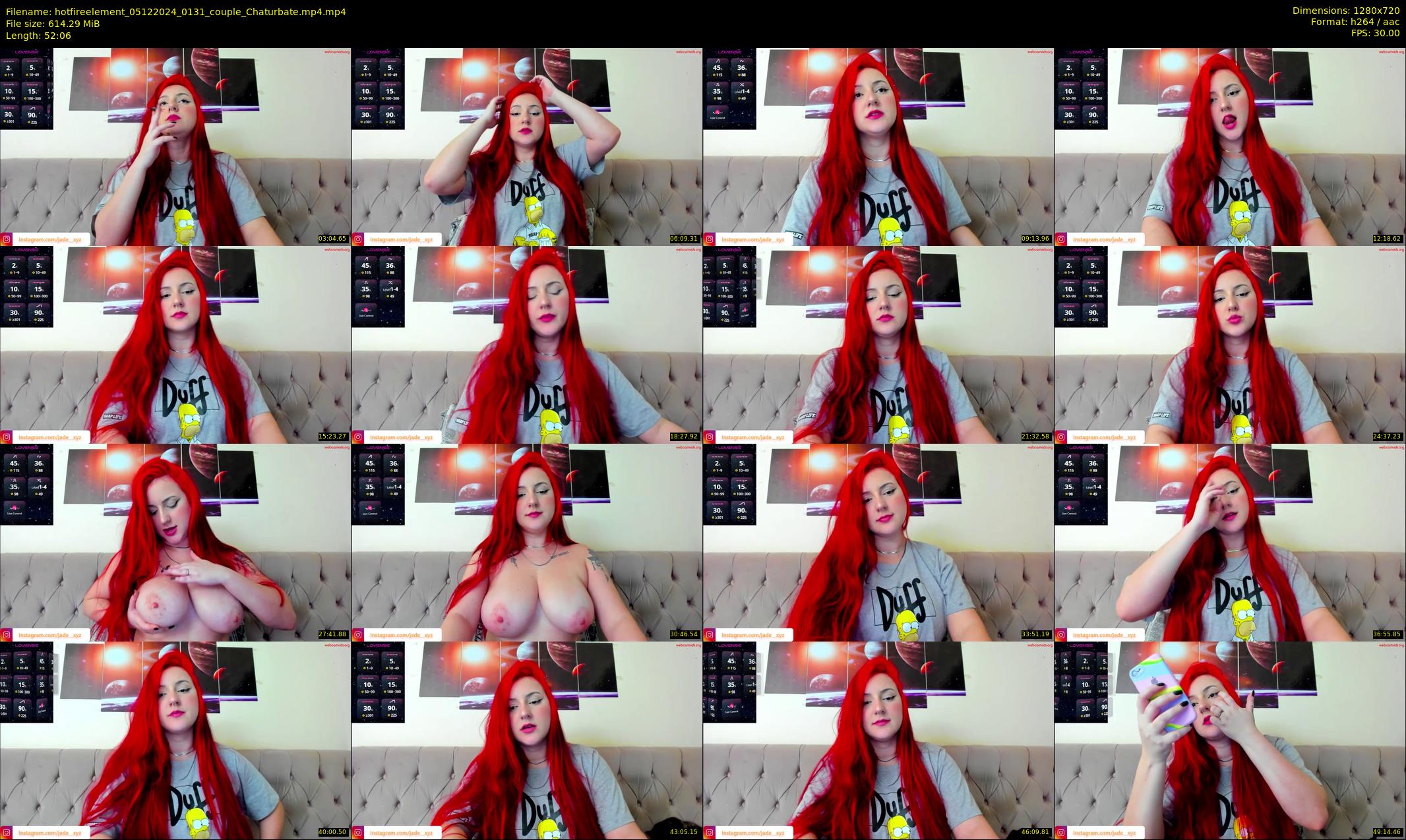 hotfireelement — 53 minute Chaturbate couple cam show recording, 720p, Dec 5, 2024