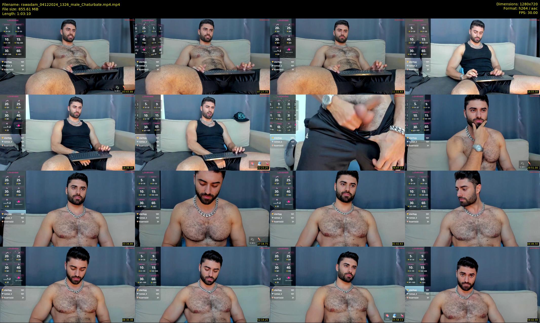 rawadam — 64 minute Chaturbate male cam show recording, 720p, Dec 4, 2024