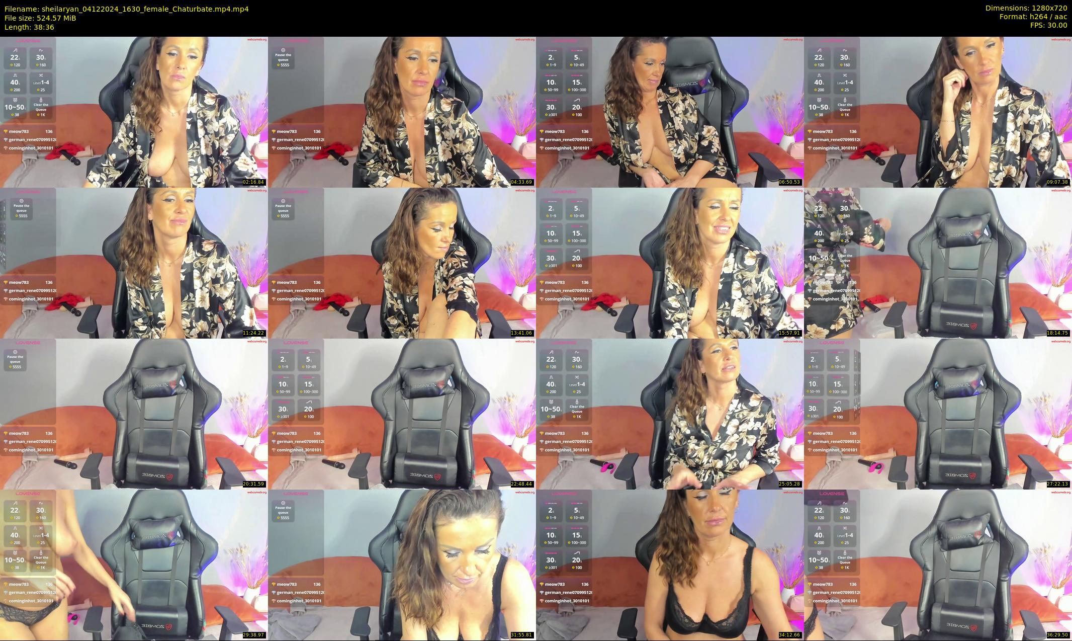 sheilaryan — 39 minute Chaturbate female cam show recording, 720p, Dec 4, 2024