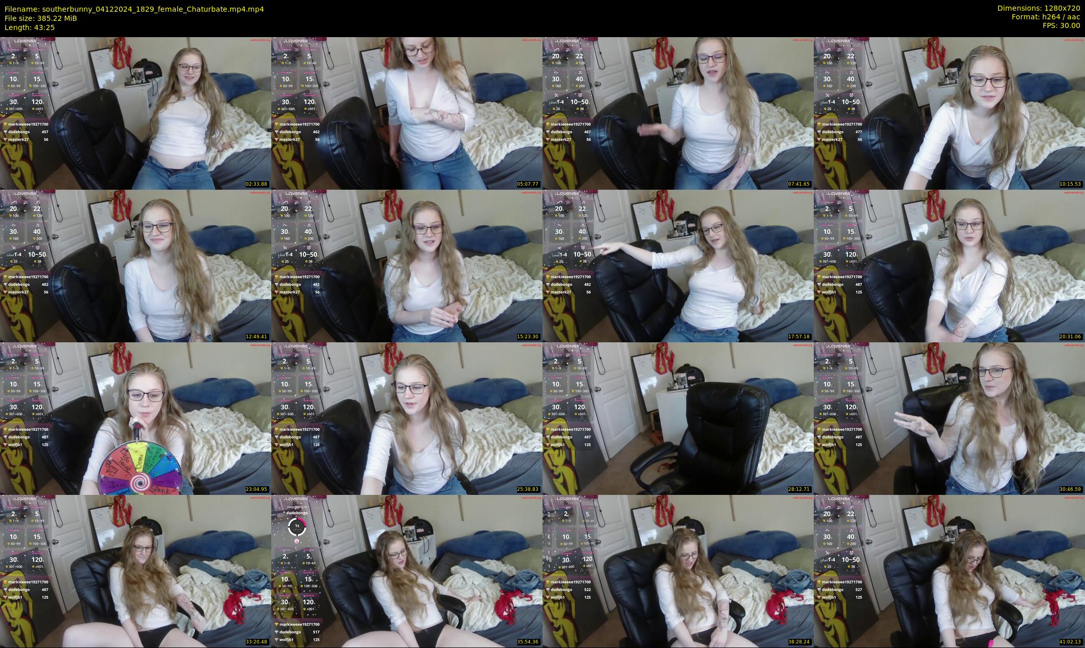 southerbunny — 44 minute Chaturbate female cam show recording, 720p, Dec 4, 2024
