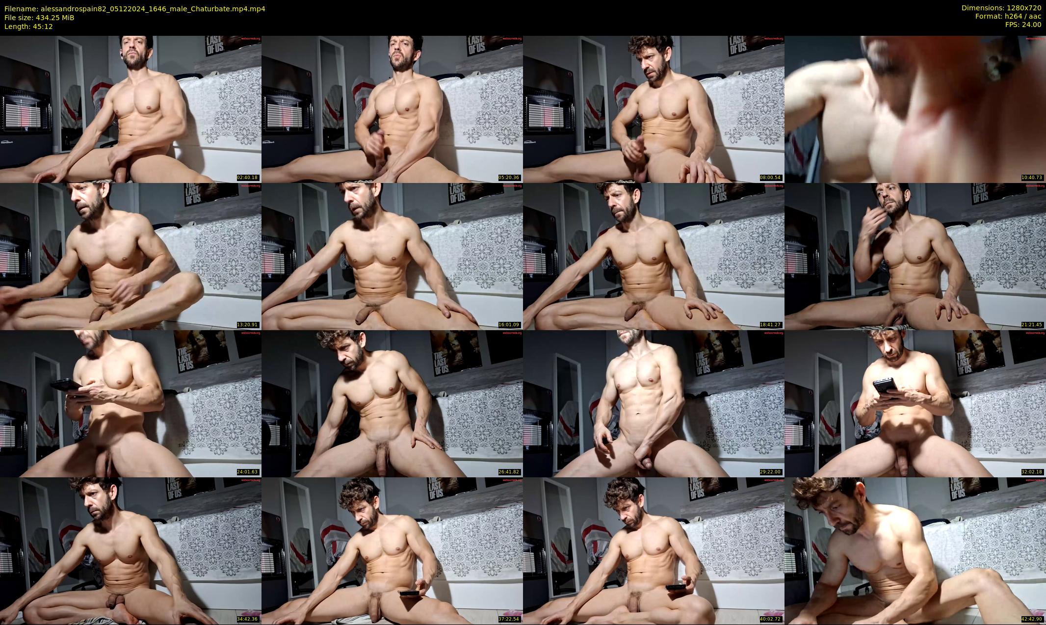 alessandrospain82 — 46 minute Chaturbate male cam show recording, 720p, Dec 5, 2024