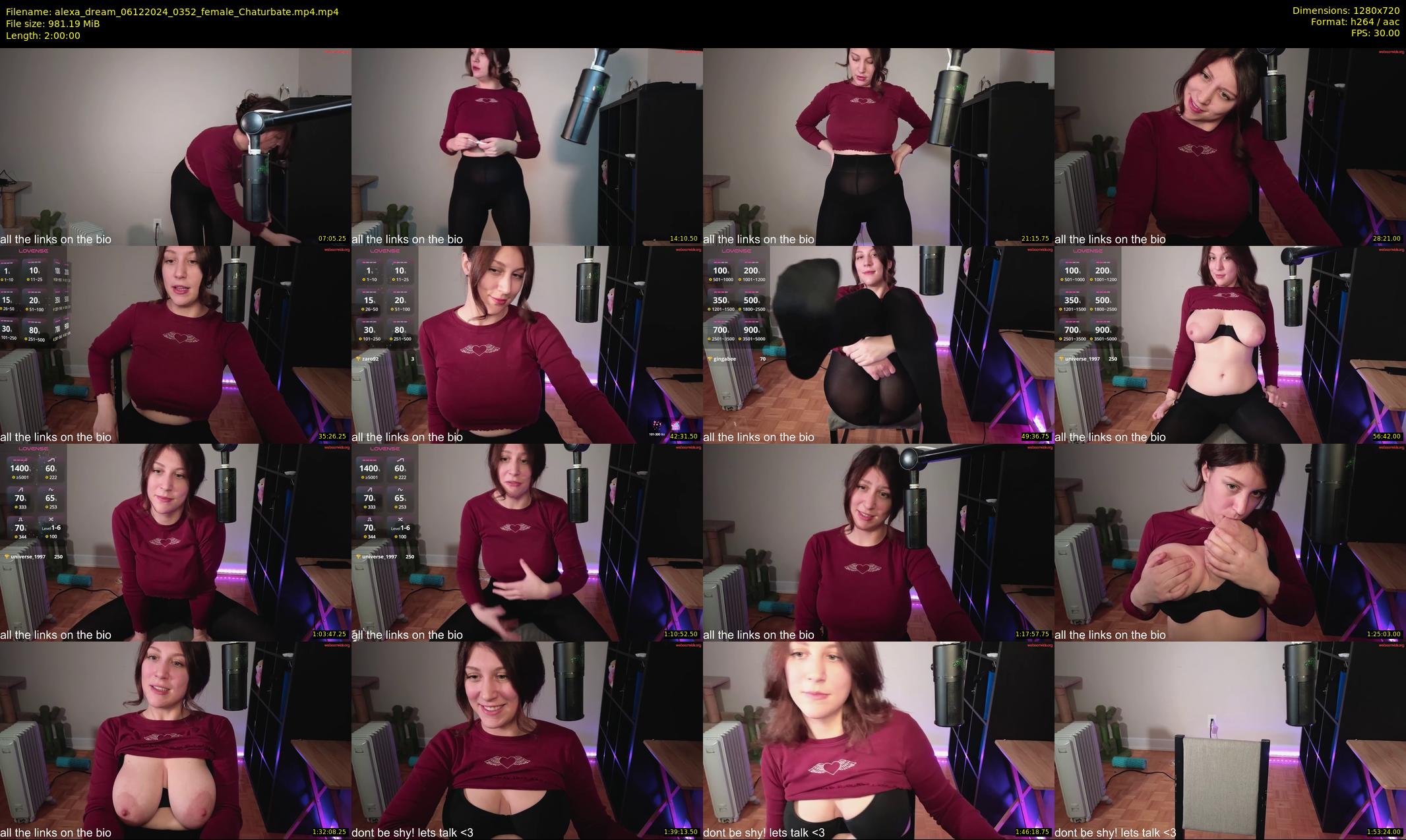 alexa_dream — 120 minute Chaturbate female cam show recording, 720p, Dec 6, 2024