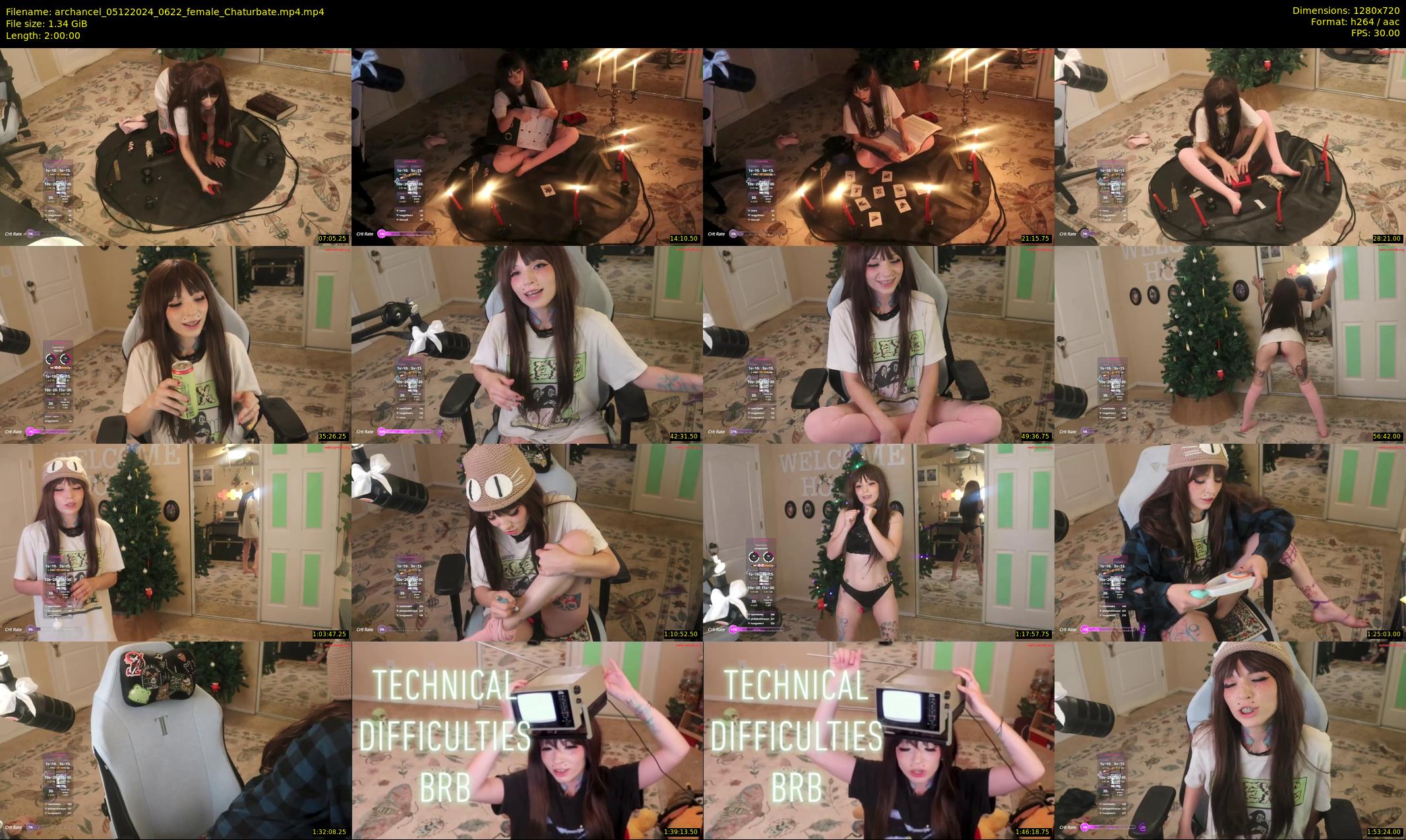 archancel — 120 minute Chaturbate female cam show recording, 720p, Dec 5, 2024