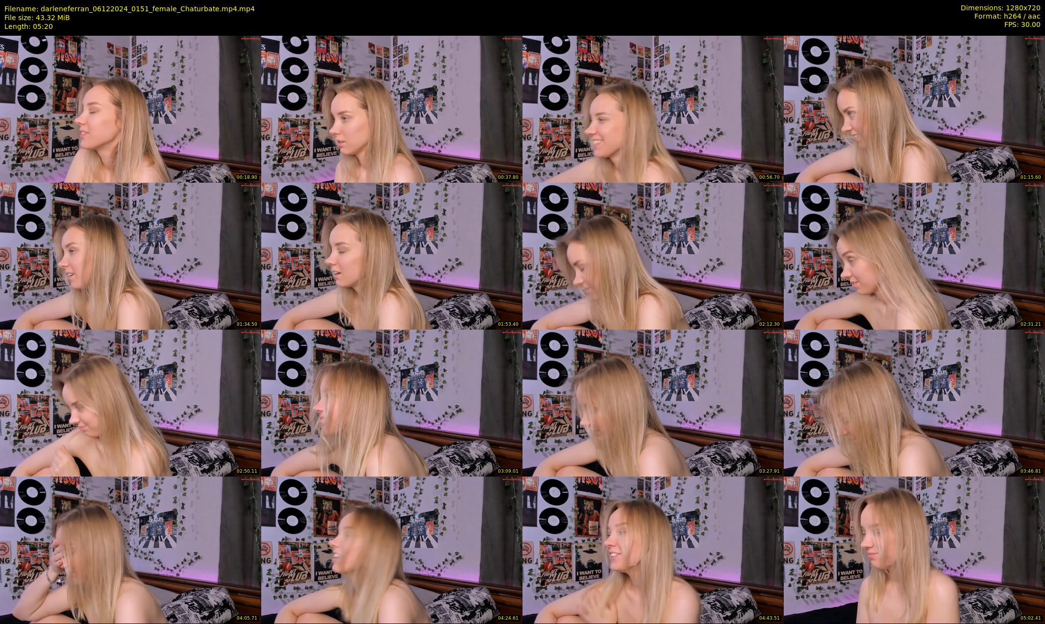 darleneferran — 6 minute Chaturbate female cam show recording, 720p, Dec 6, 2024