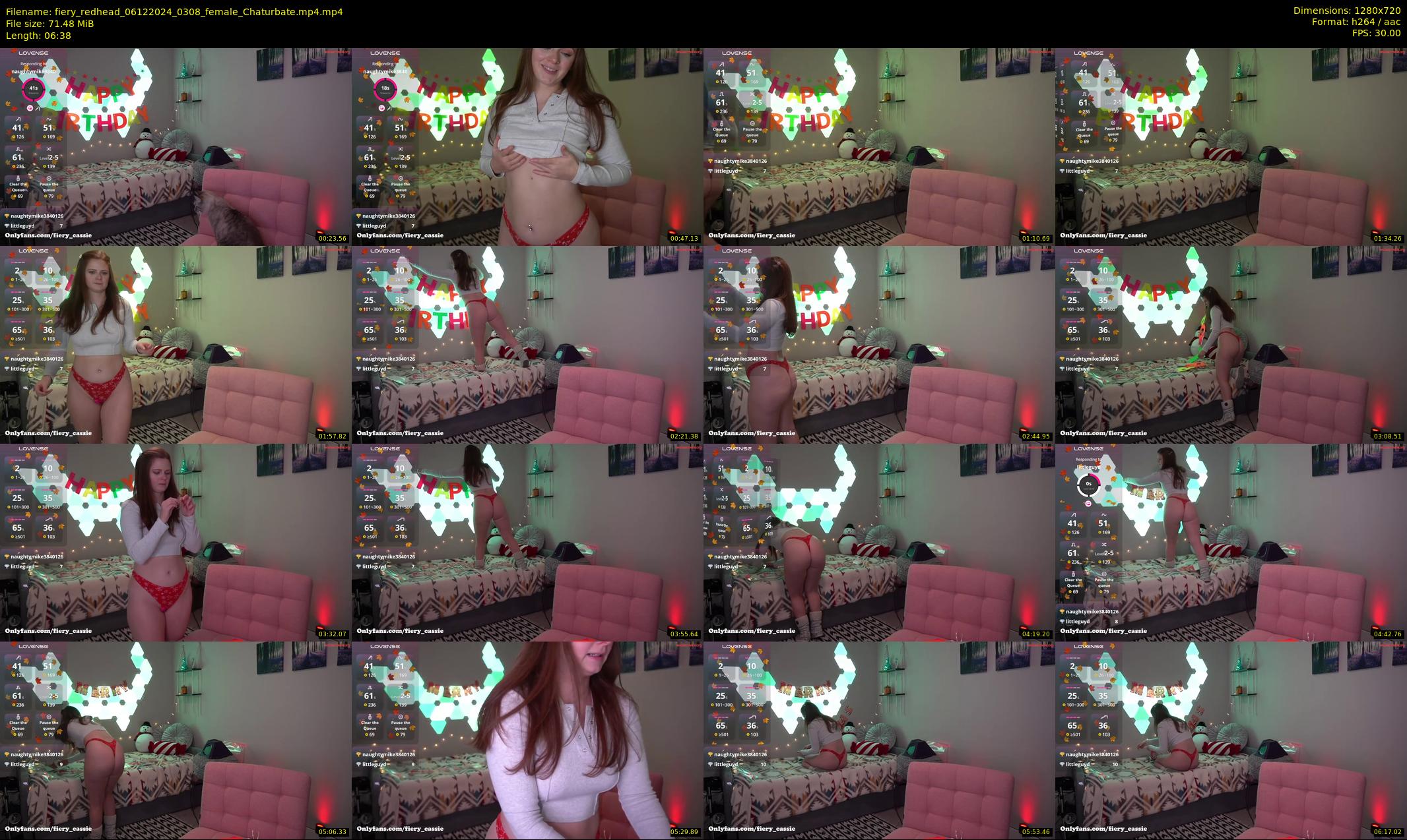 fiery_redhead — 7 minute Chaturbate female cam show recording, 720p, Dec 6, 2024