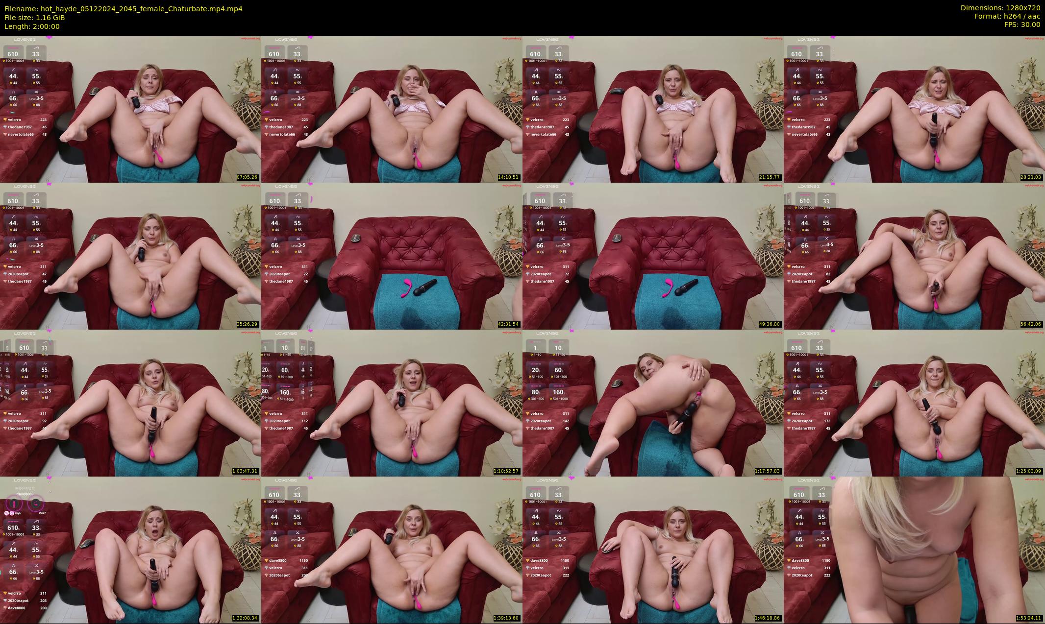 hot_hayde — 120 minute Chaturbate female cam show recording, 720p, Dec 5, 2024