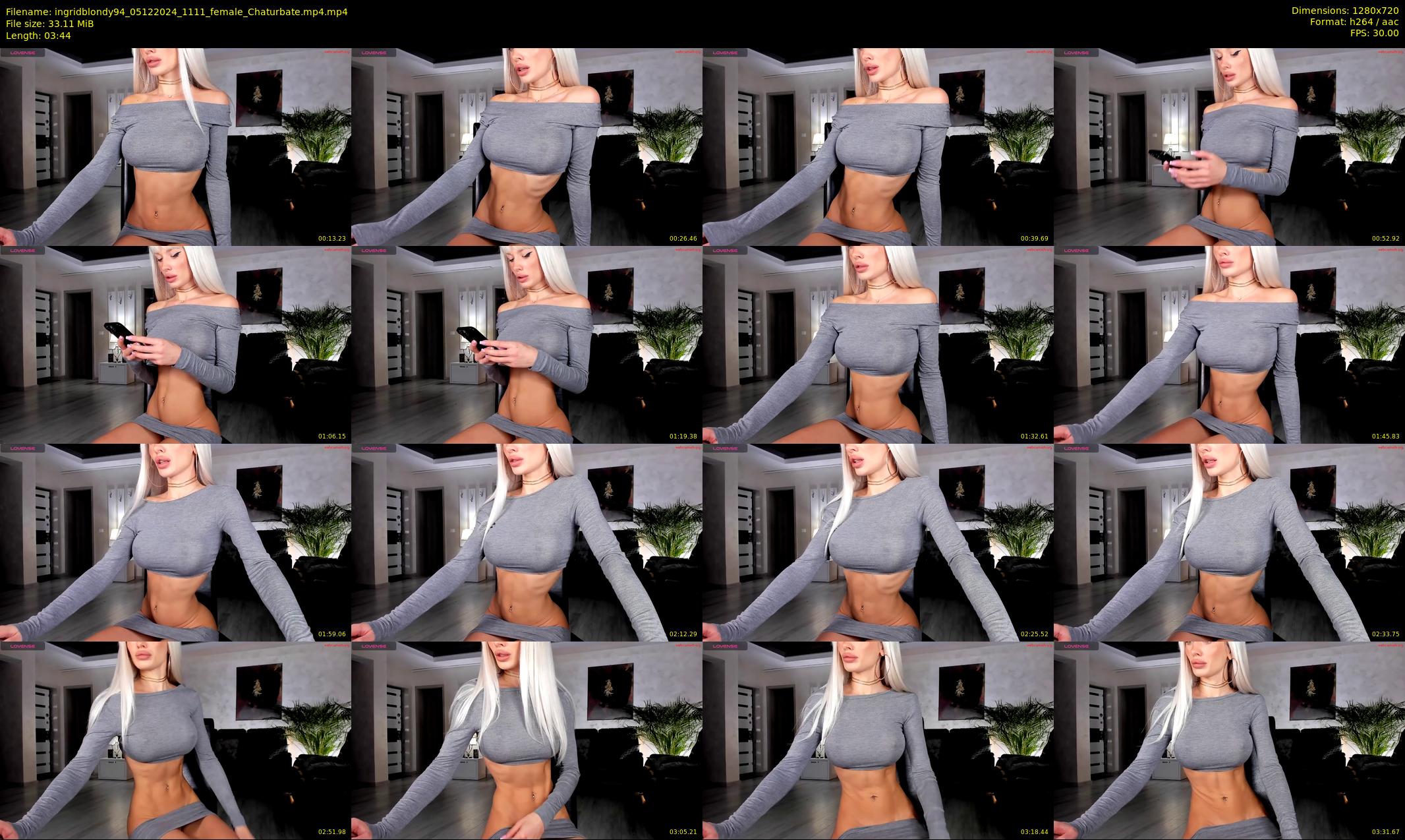 ingridblondy94 — 4 minute Chaturbate female cam show recording, 720p, Dec 5, 2024