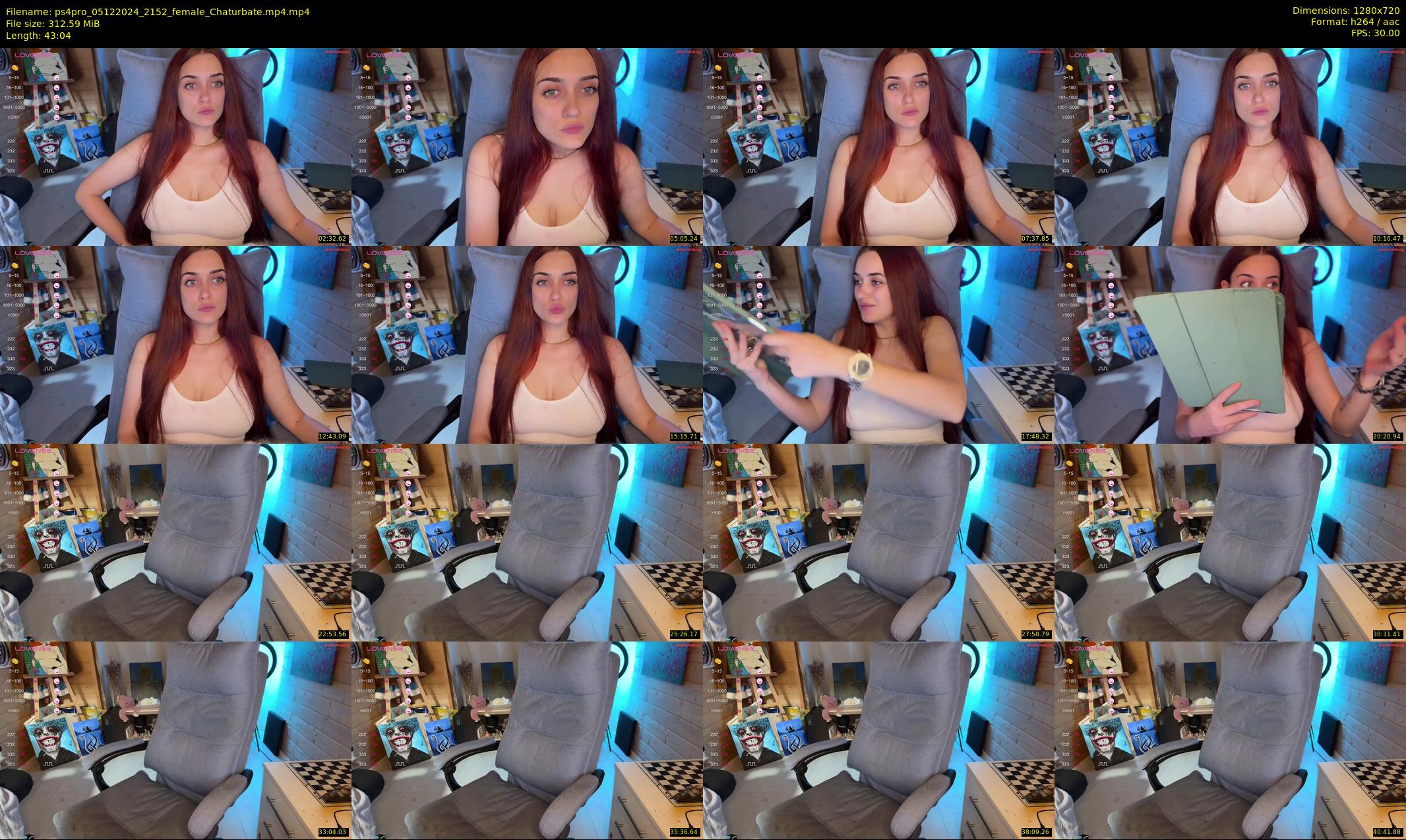 ps4pro — 44 minute Chaturbate female cam show recording, 720p, Dec 5, 2024