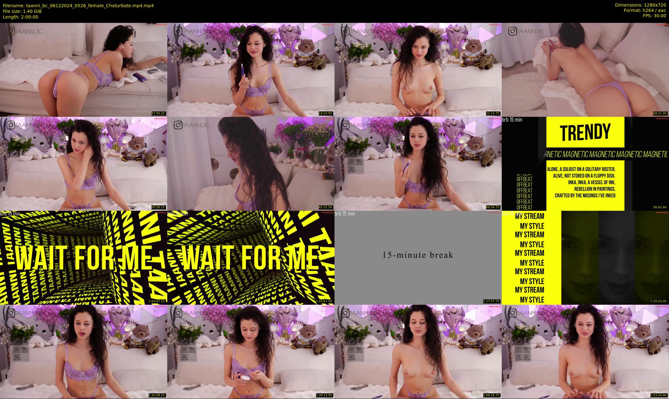 taanni_bc — 120 minute Chaturbate female cam show recording, 720p, Dec 6, 2024