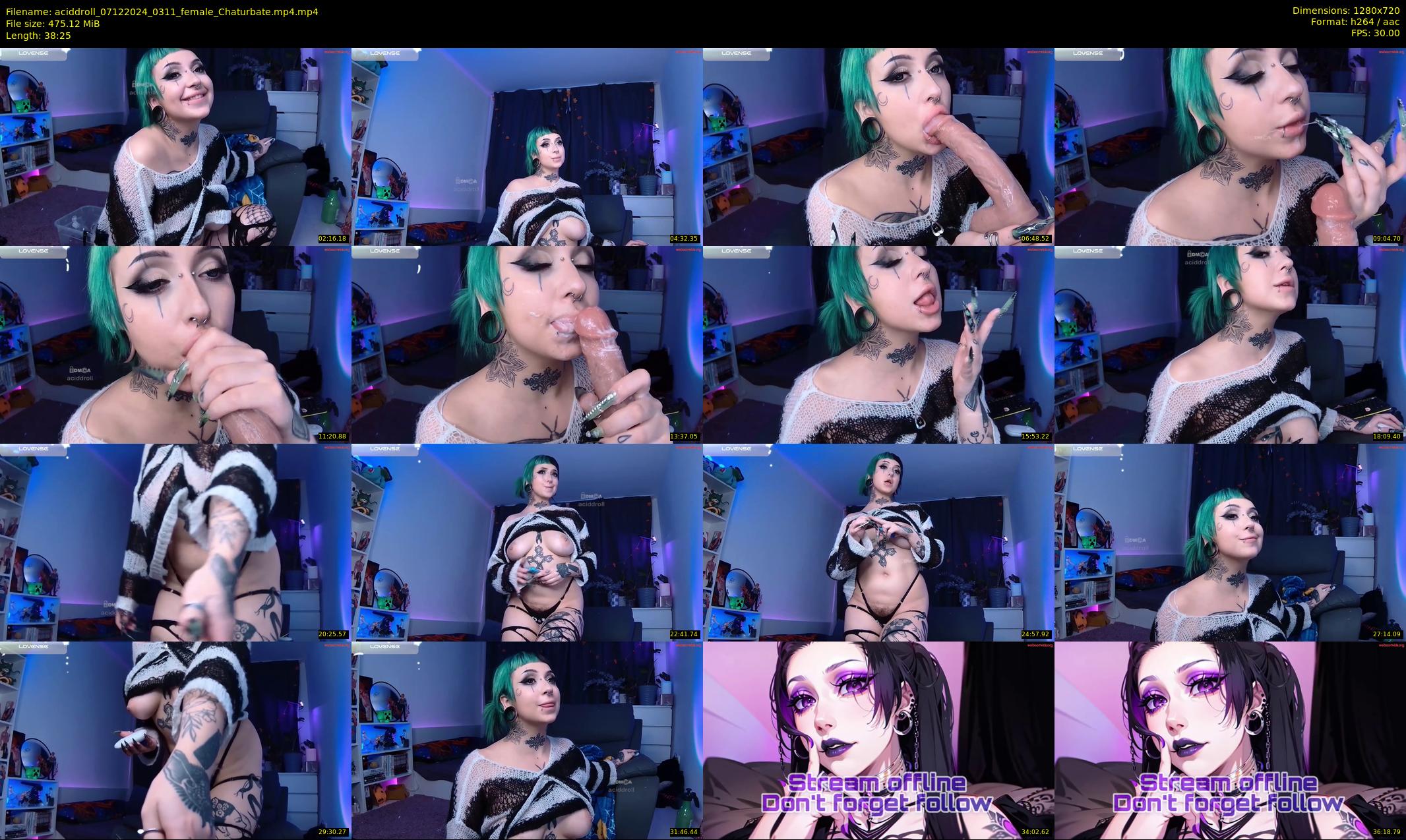 aciddroll — 39 minute Chaturbate female cam show recording, 720p, Dec 7, 2024