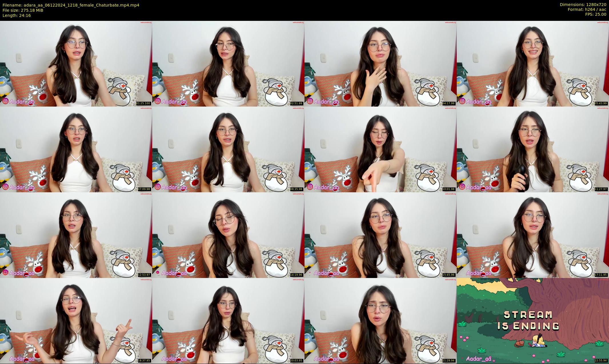 adara_aa — 25 minute Chaturbate female cam show recording, 720p, Dec 6, 2024
