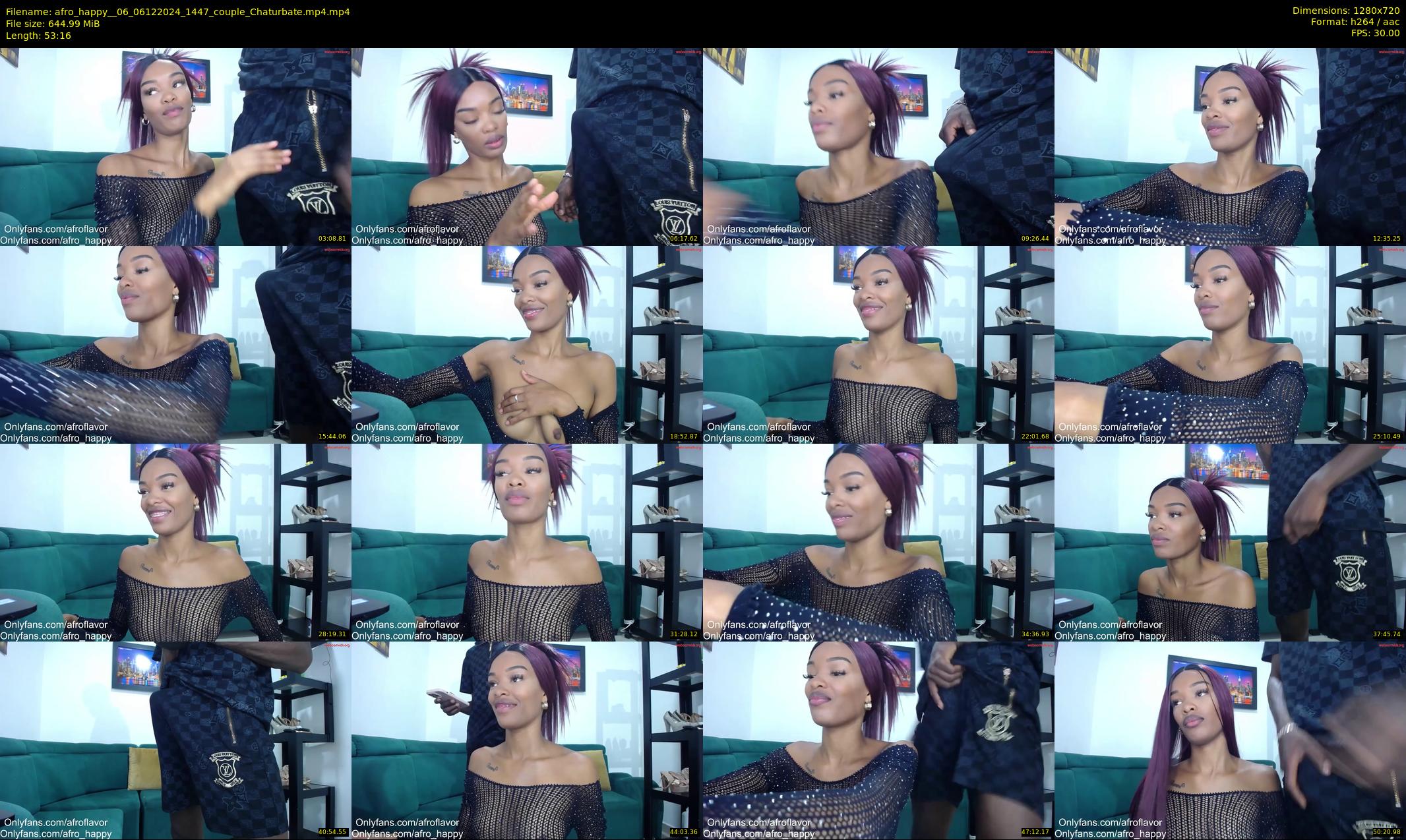 afro_happy__06 — 54 minute Chaturbate couple cam show recording, 720p, Dec 6, 2024