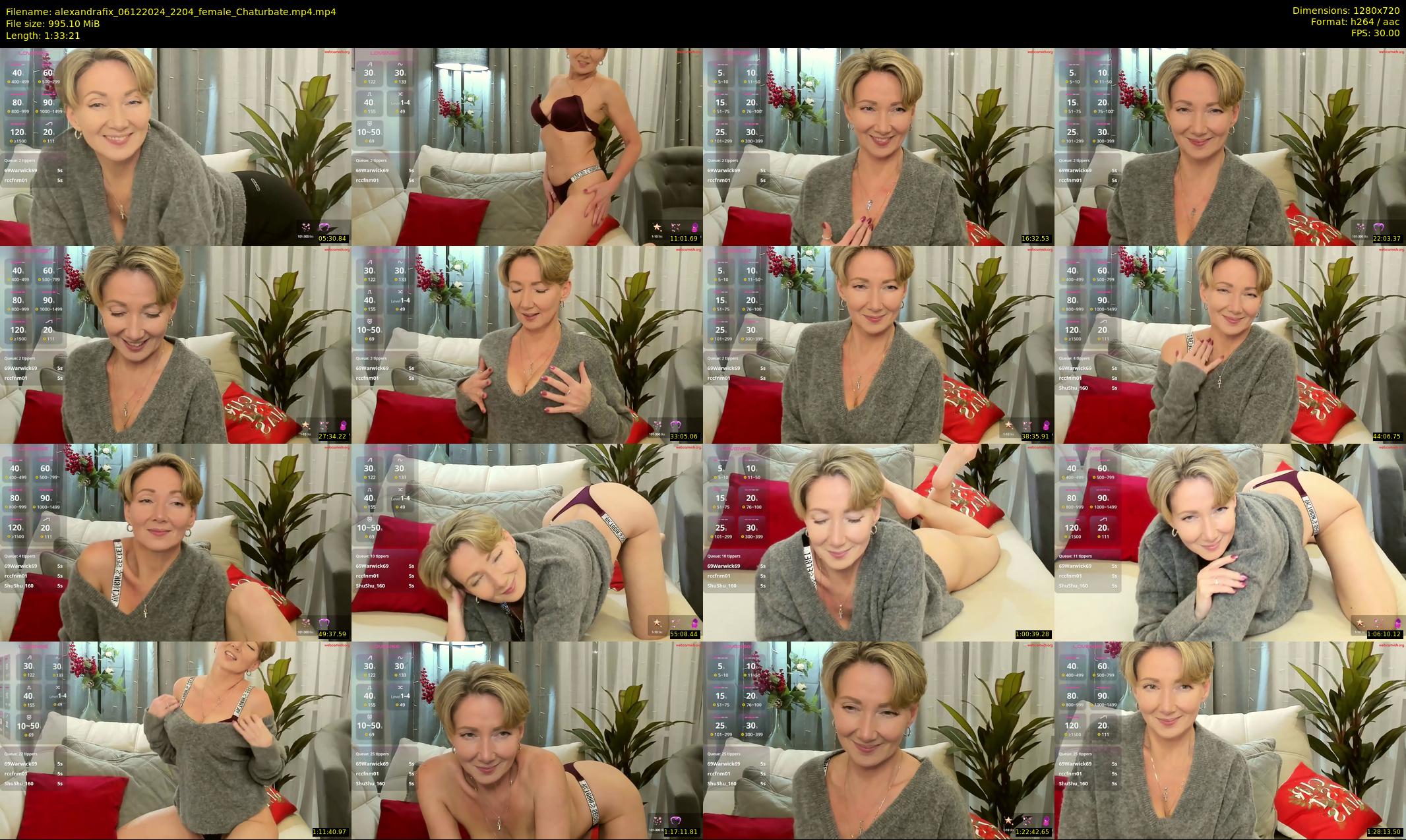 alexandrafix — 94 minute Chaturbate female cam show recording, 720p, Dec 6, 2024