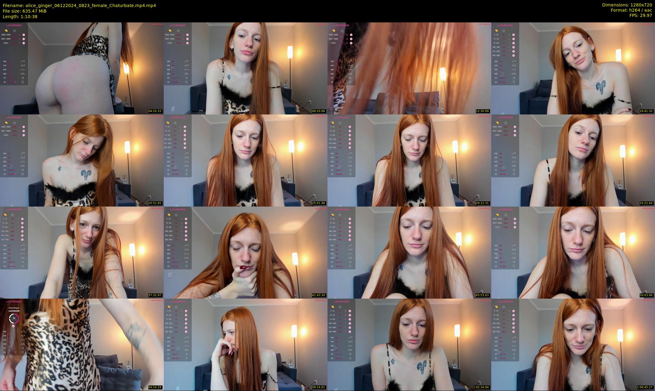 alice_ginger — 71 minute Chaturbate female cam show recording, 720p, Dec 6, 2024