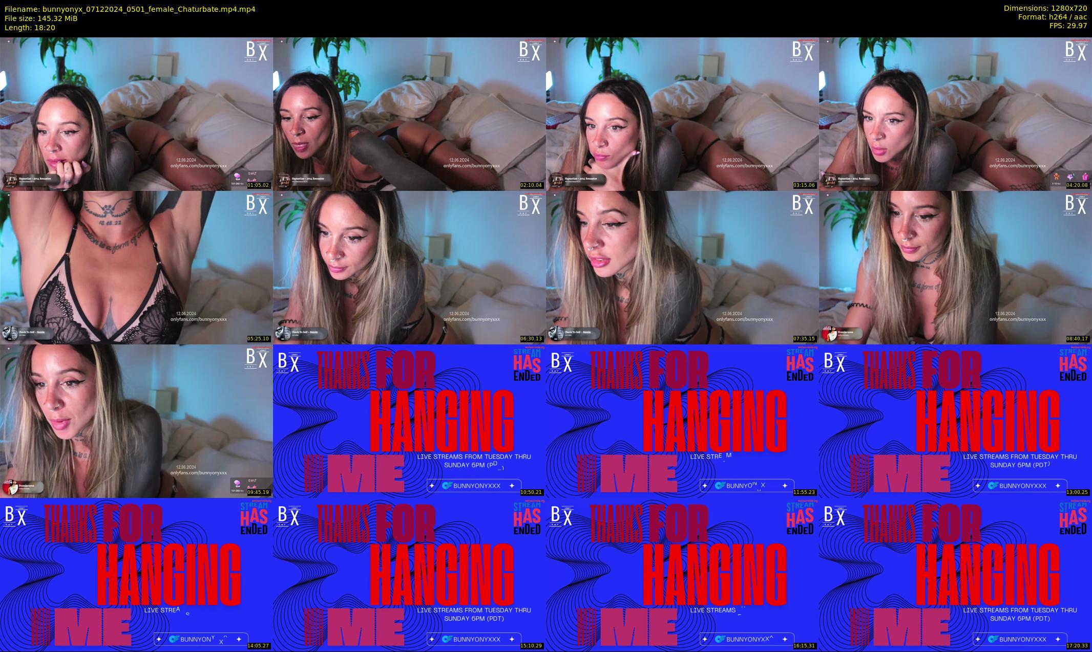bunnyonyx — 19 minute Chaturbate female cam show recording, 720p, Dec 7, 2024