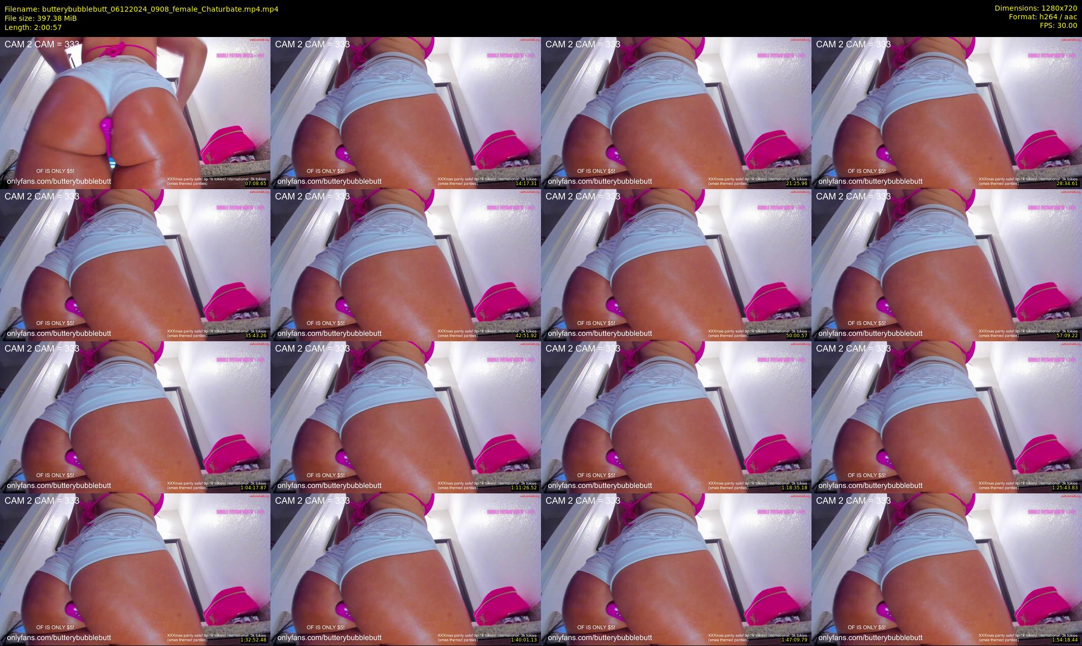 butterybubblebutt — 121 minute Chaturbate couple cam show recording, 720p, Dec 6, 2024